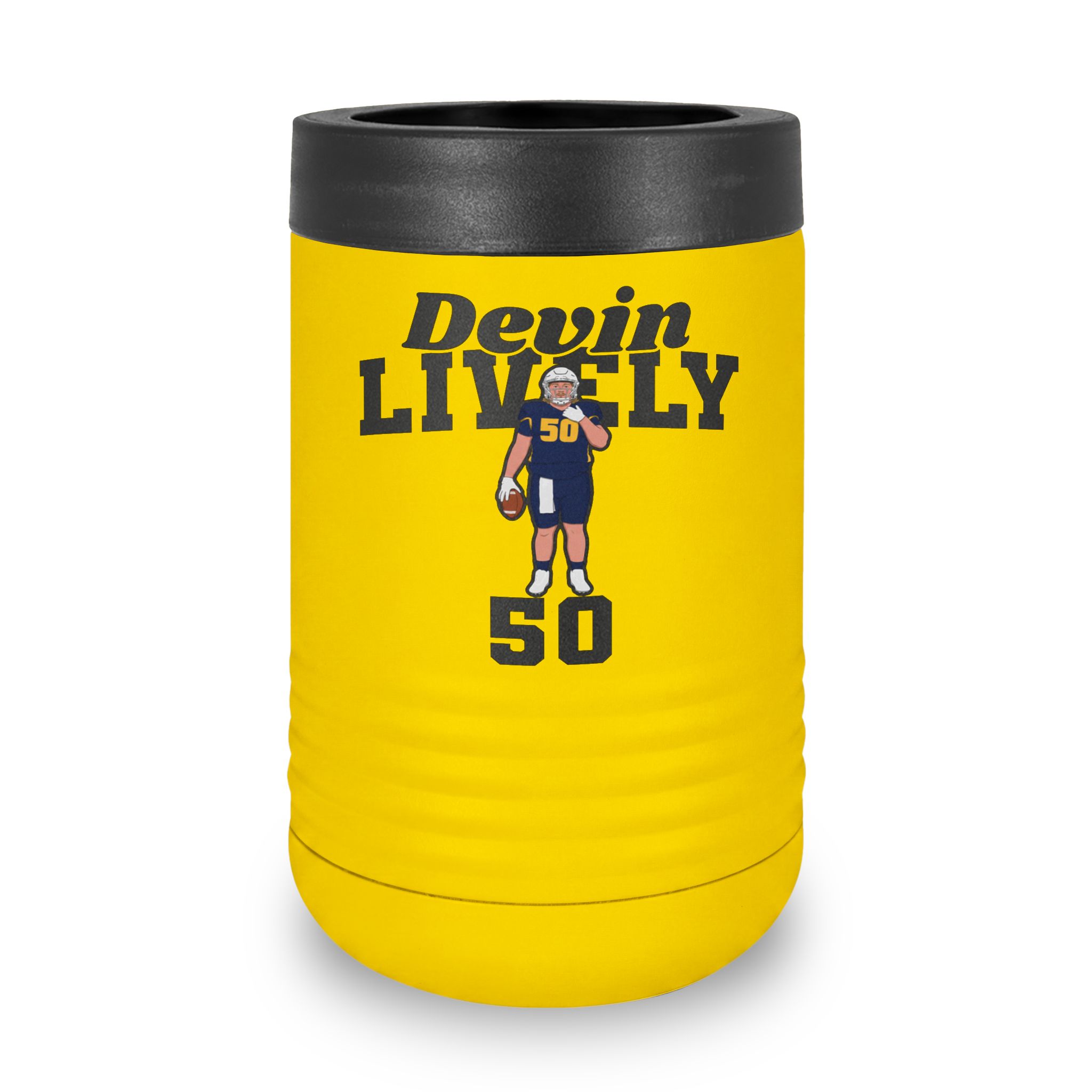 Stainless Can Cooler — character_signature_arch in Yellow