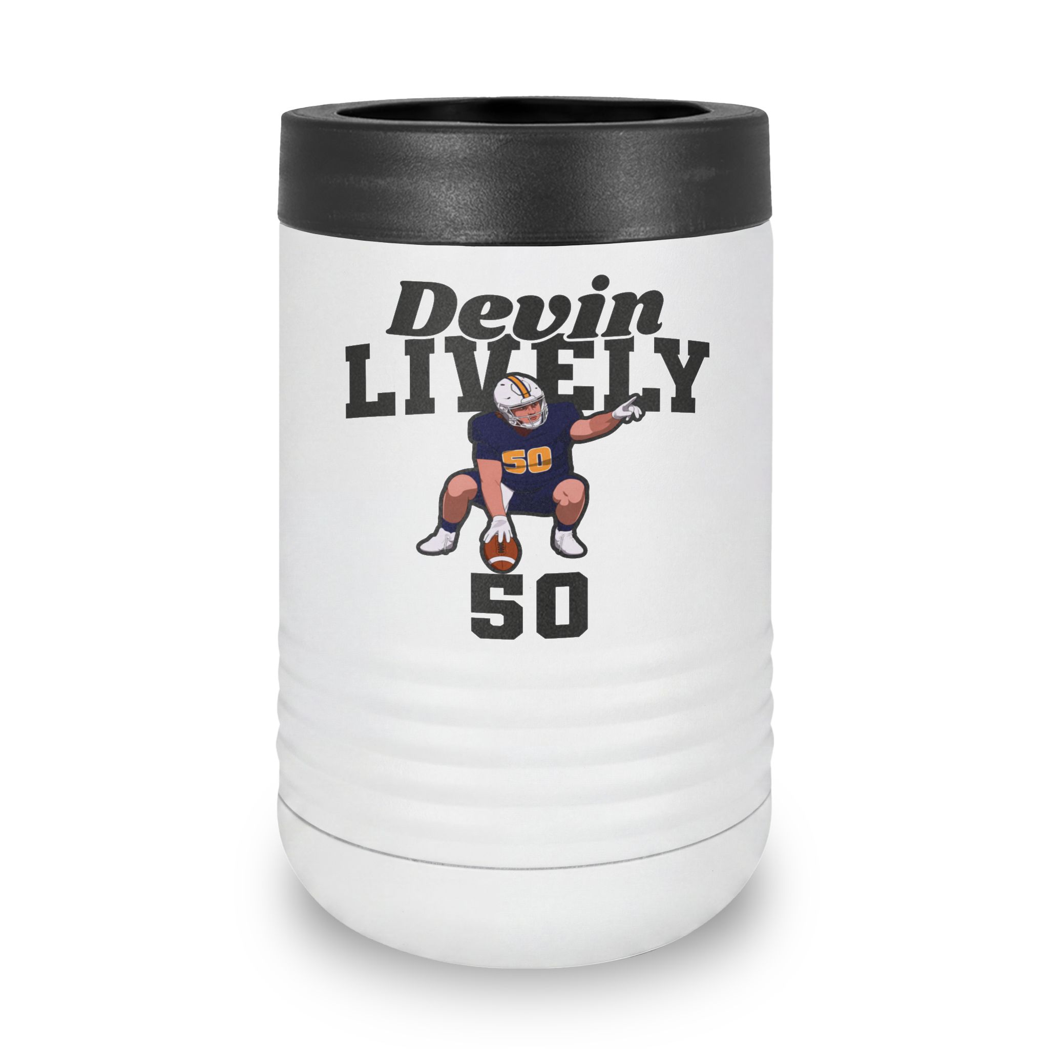 Stainless Can Cooler — character_signature_arch in White