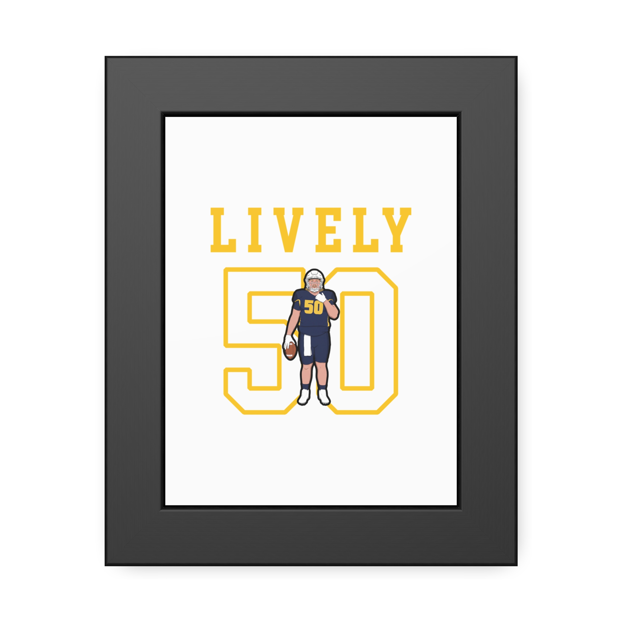 Framed Poster — character_shirsey in Black