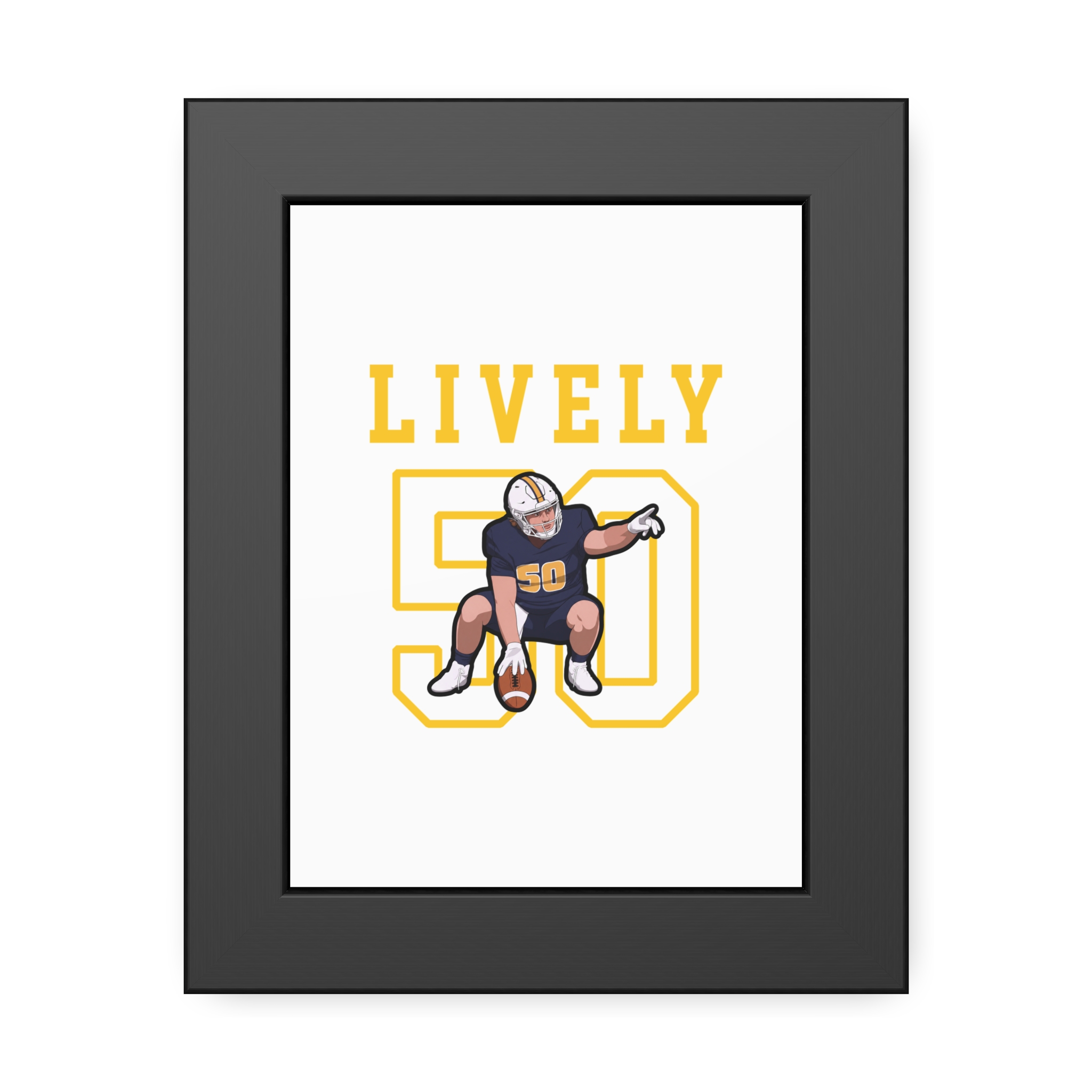 Framed Poster — character_shirsey in Black