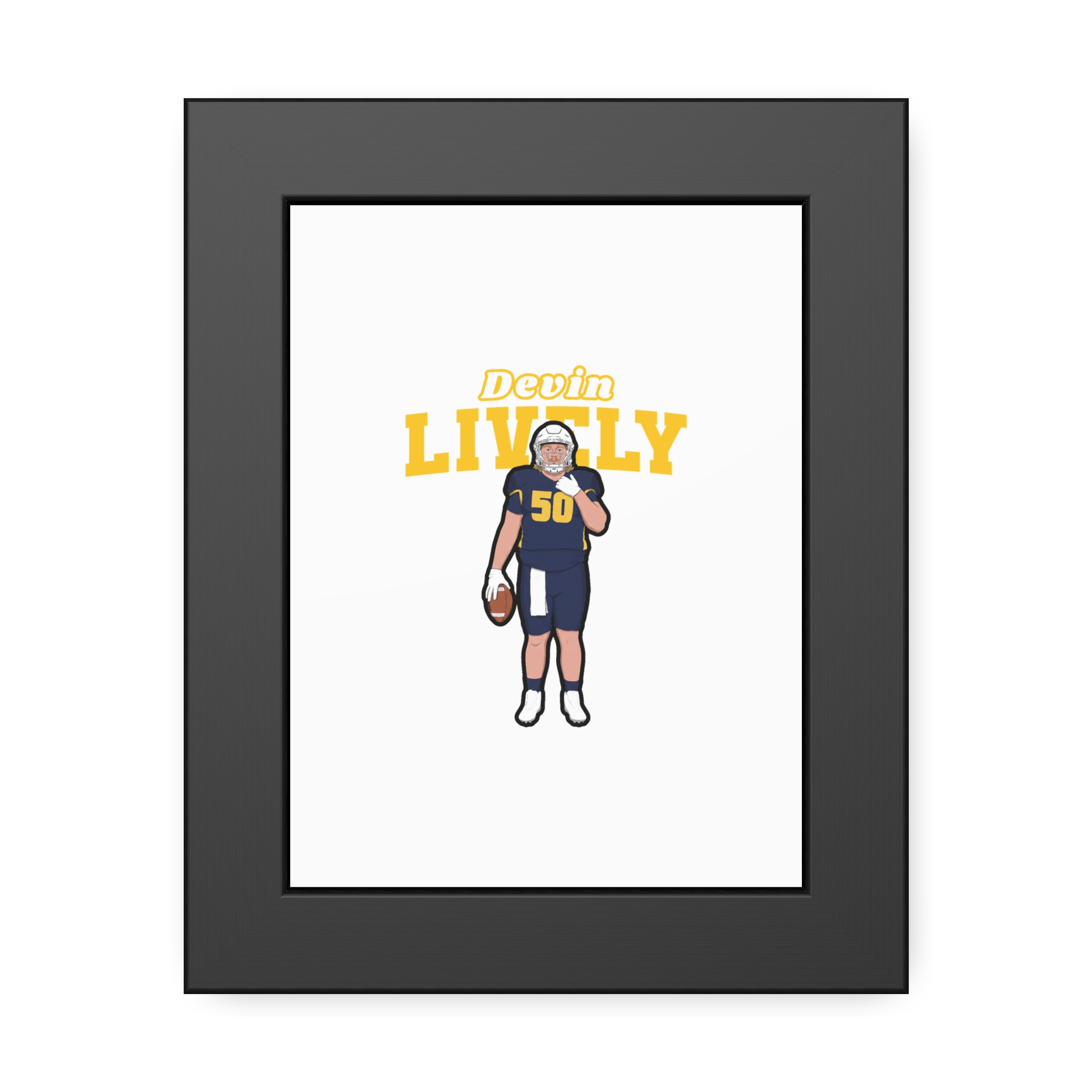 Framed Poster — character_name_arch in Black