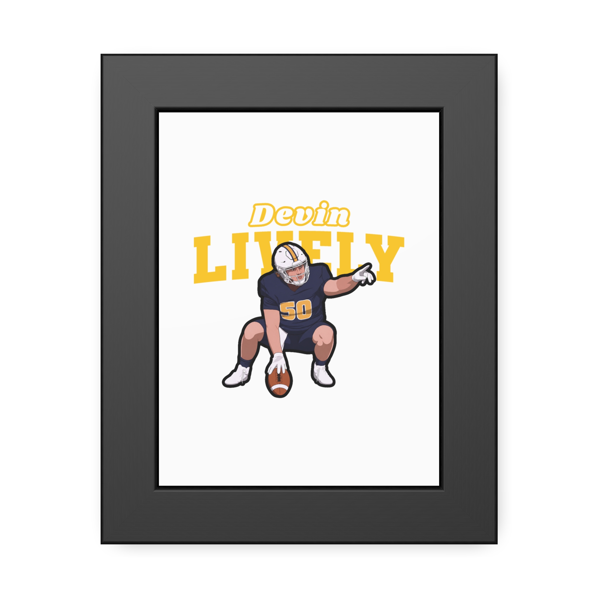 Framed Poster — character_name_arch in Black