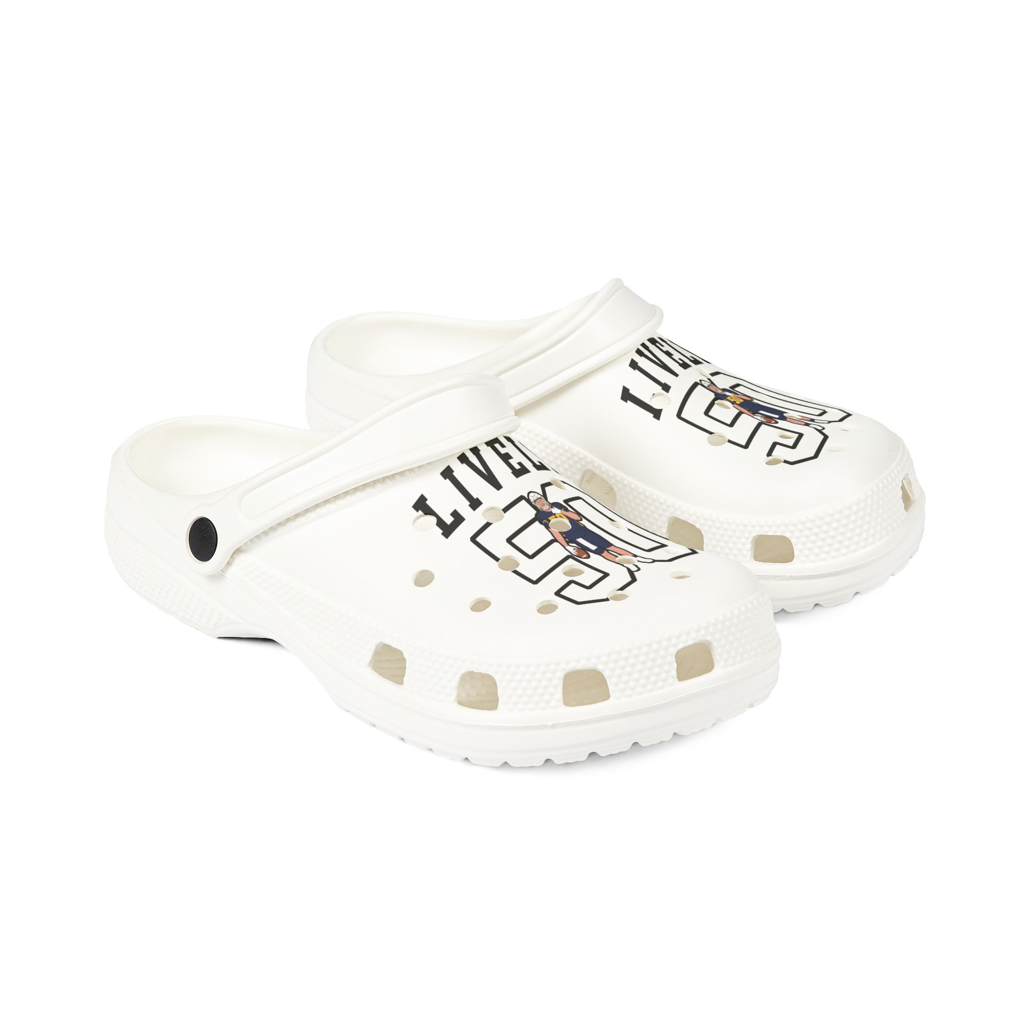Rubber Clogs — character_shirsey in White
