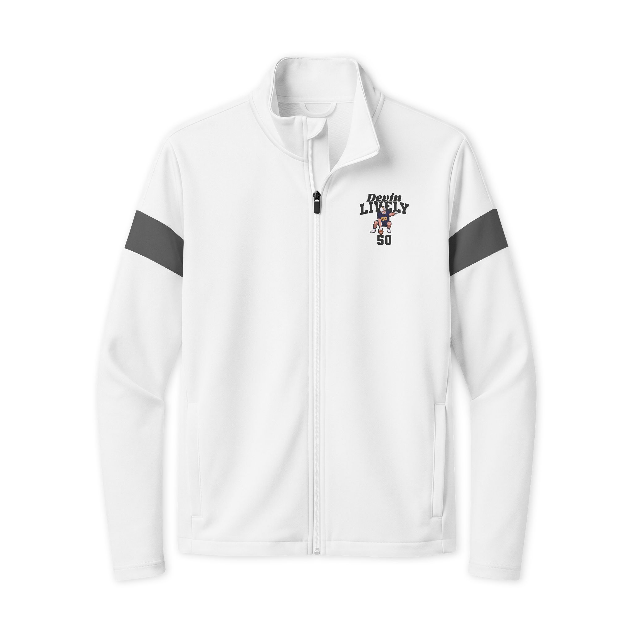 Travel Full-Zip Jacket — character_signature_arch in White/ Iron Grey