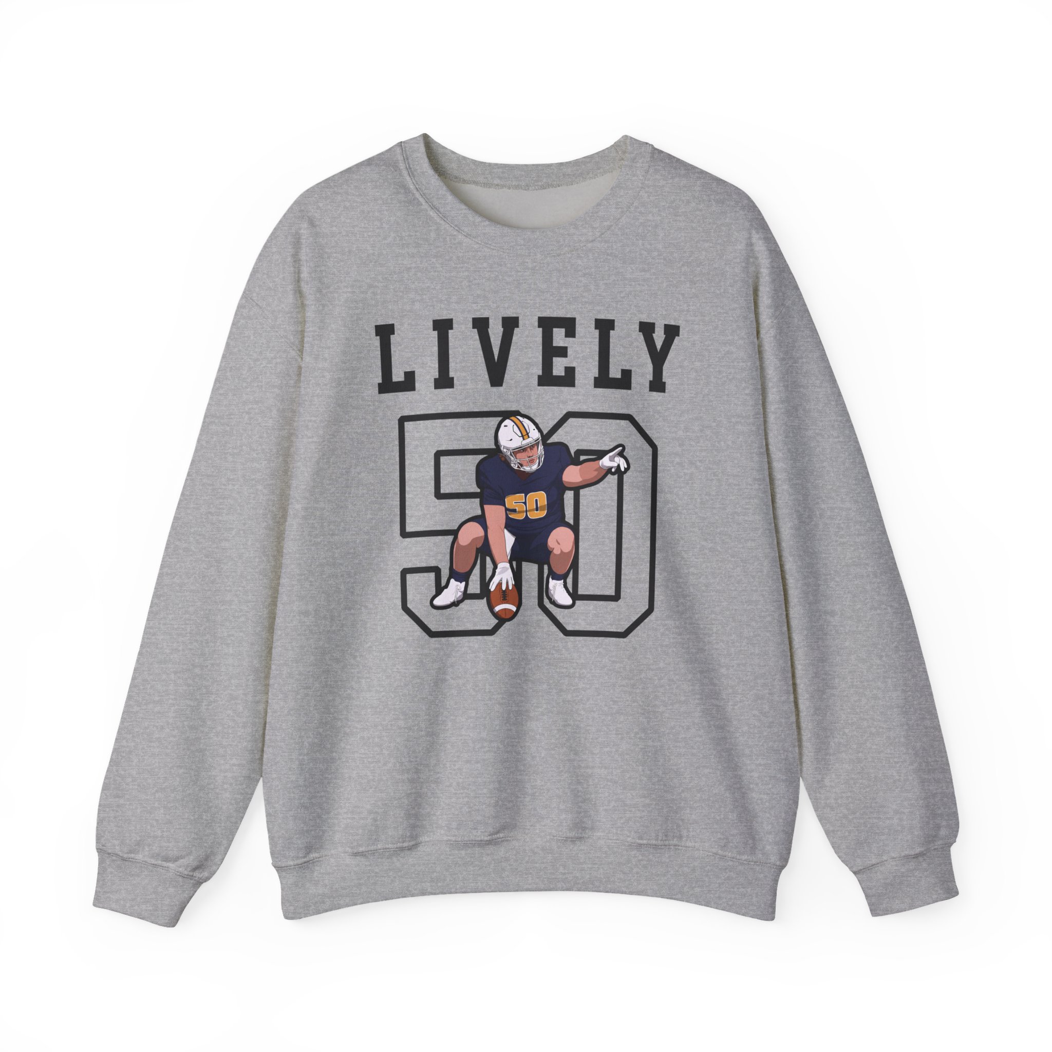 Crewneck Sweatshirt — character_shirsey in Grey