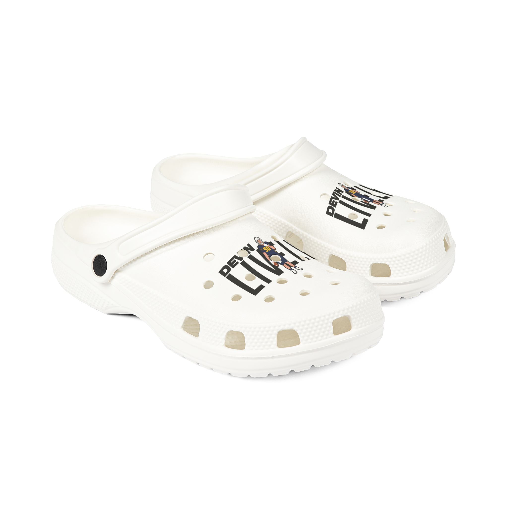 Rubber Clogs — character_player_name in White
