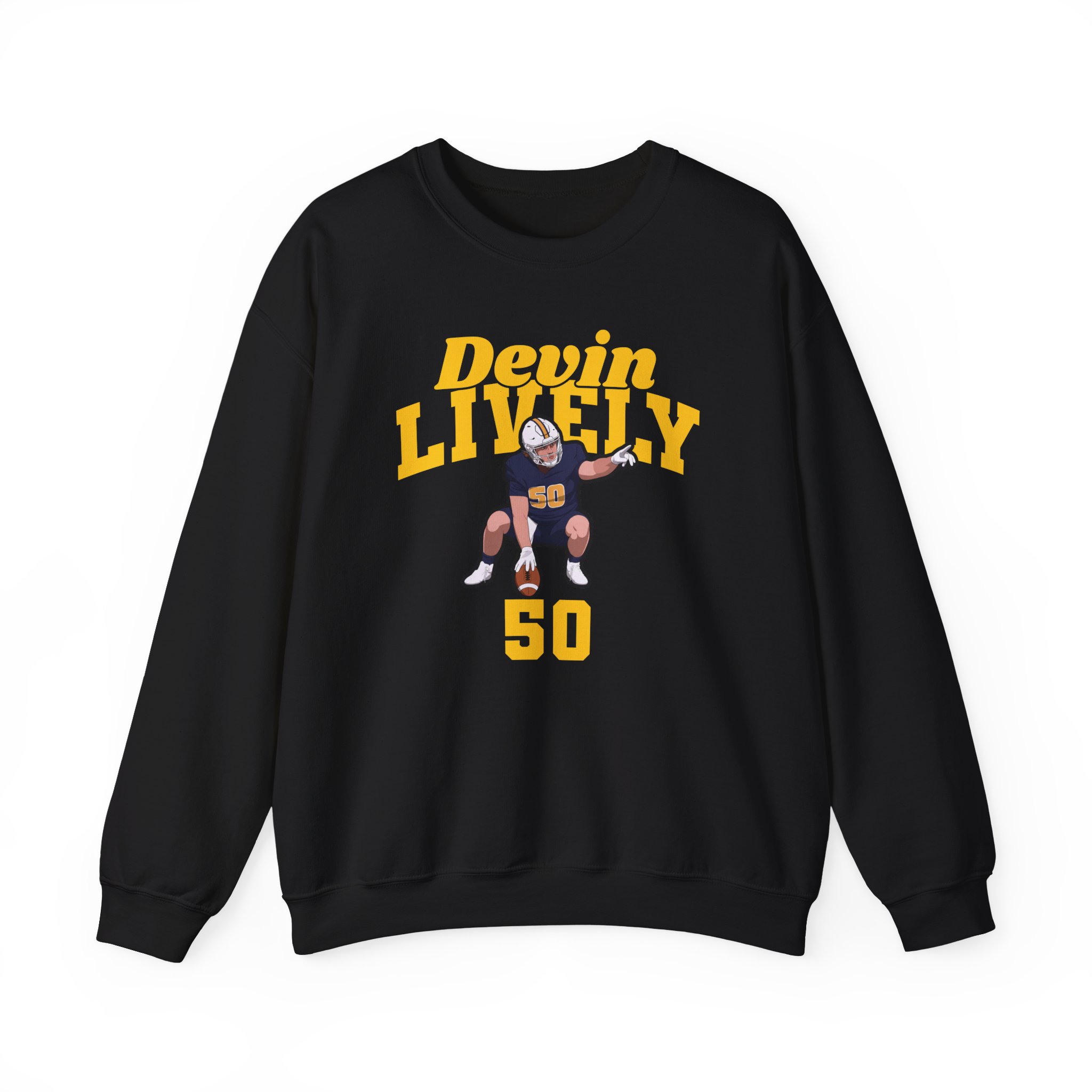 Crewneck Sweatshirt — character_signature_arch in Black