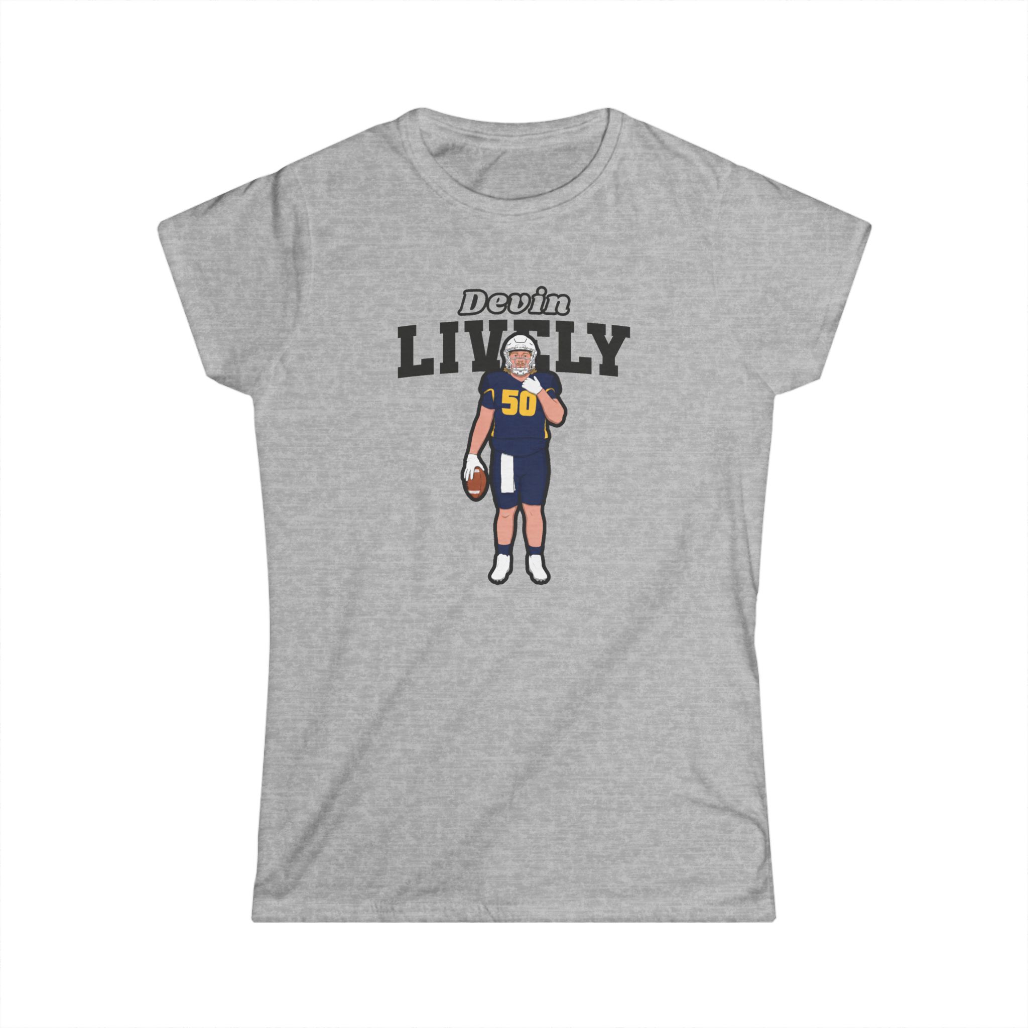 Women's Softstyle Tee — character_name_arch in Grey