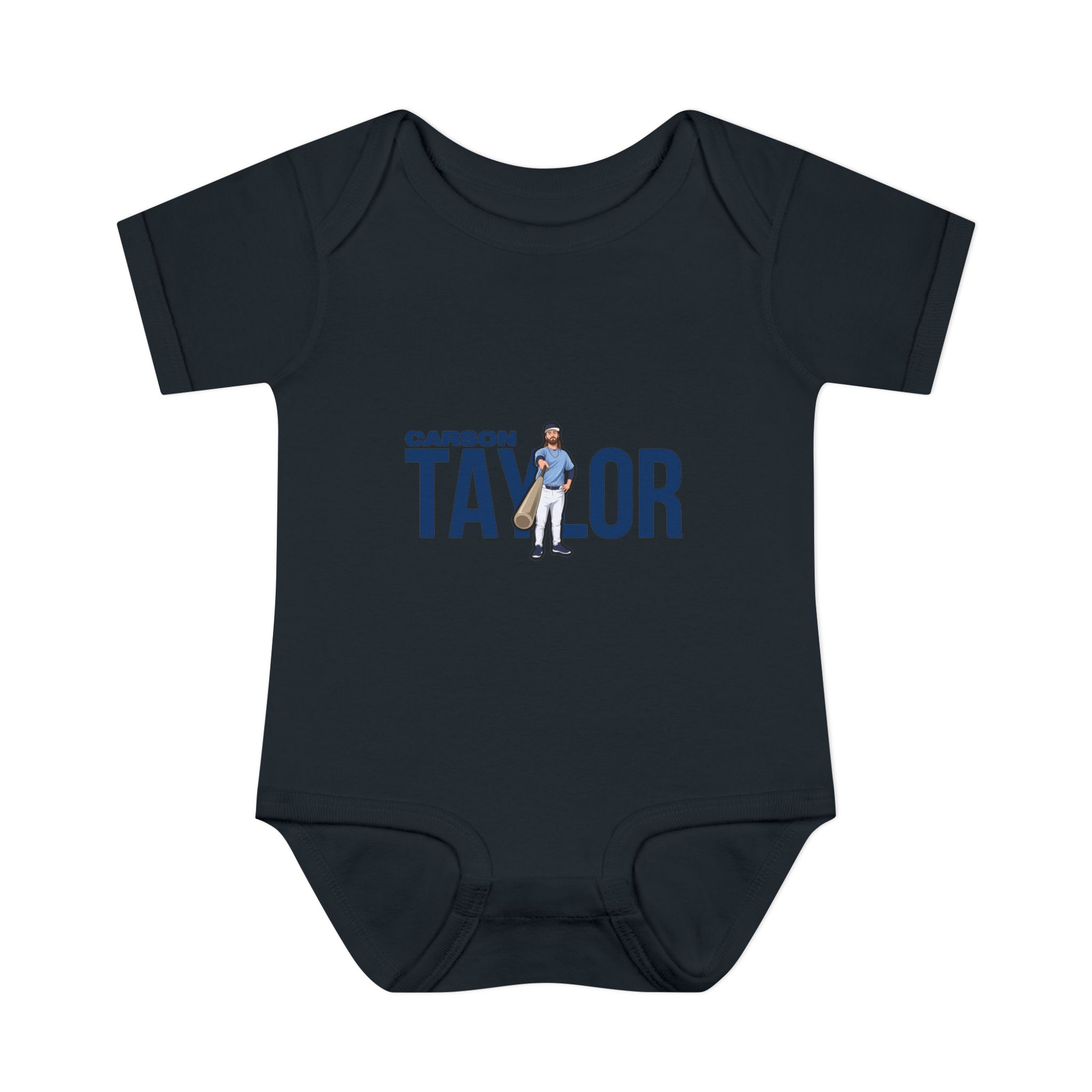 Baby Onesie — character_player_name in Black
