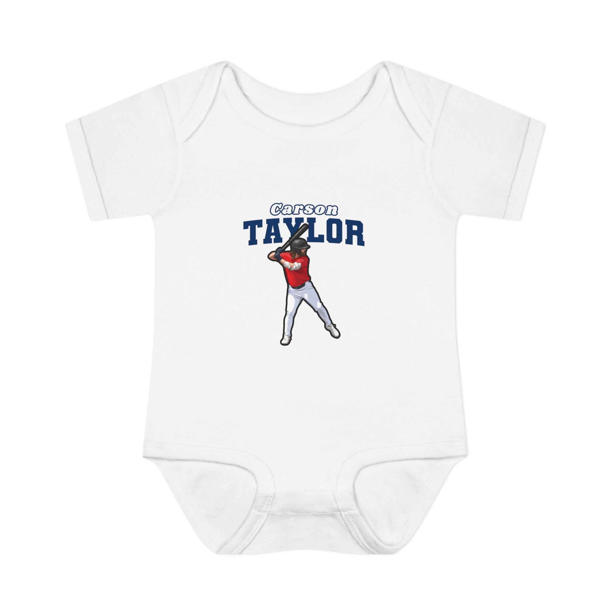 Baby Onesie — character_name_arch in White