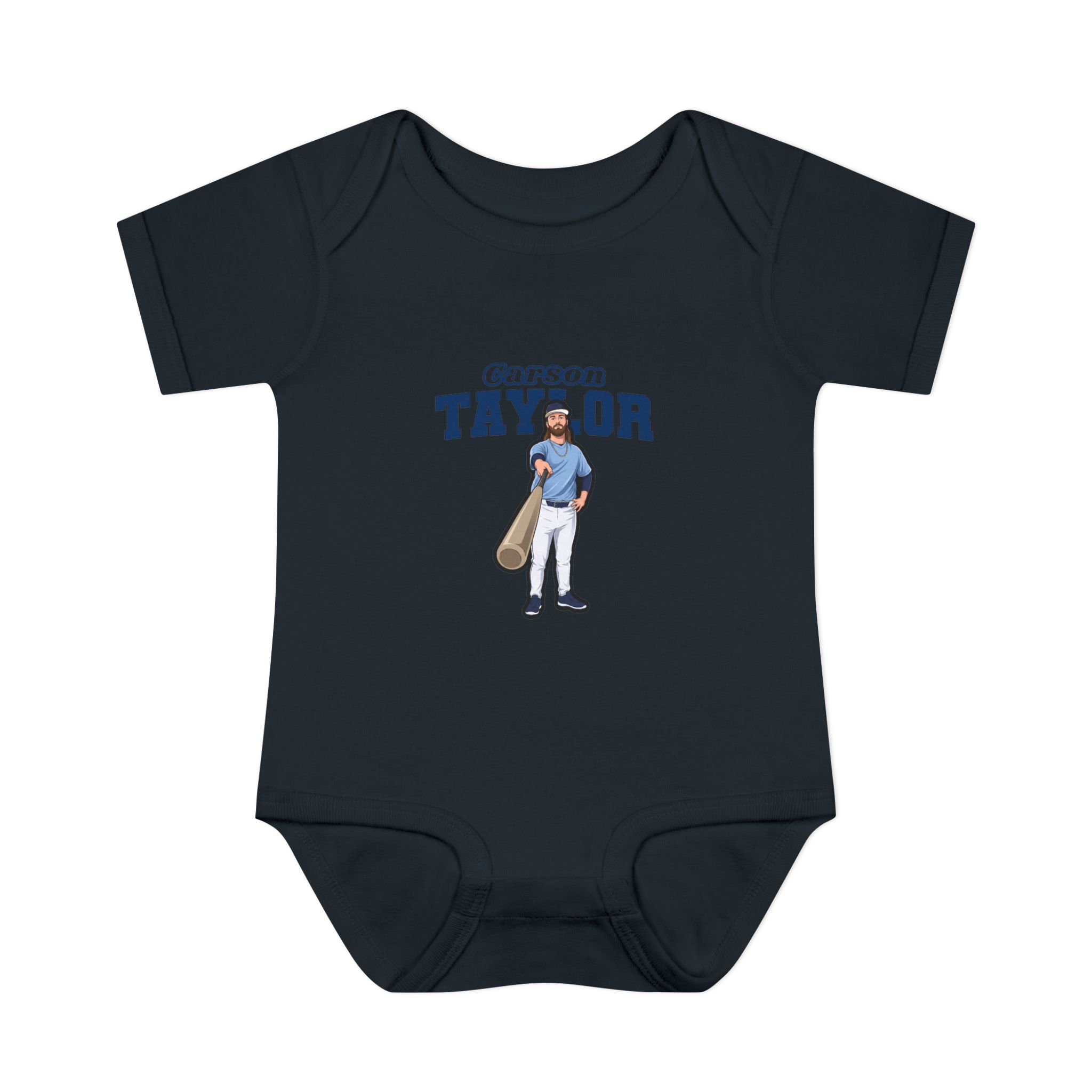 Baby Onesie — character_name_arch in Black