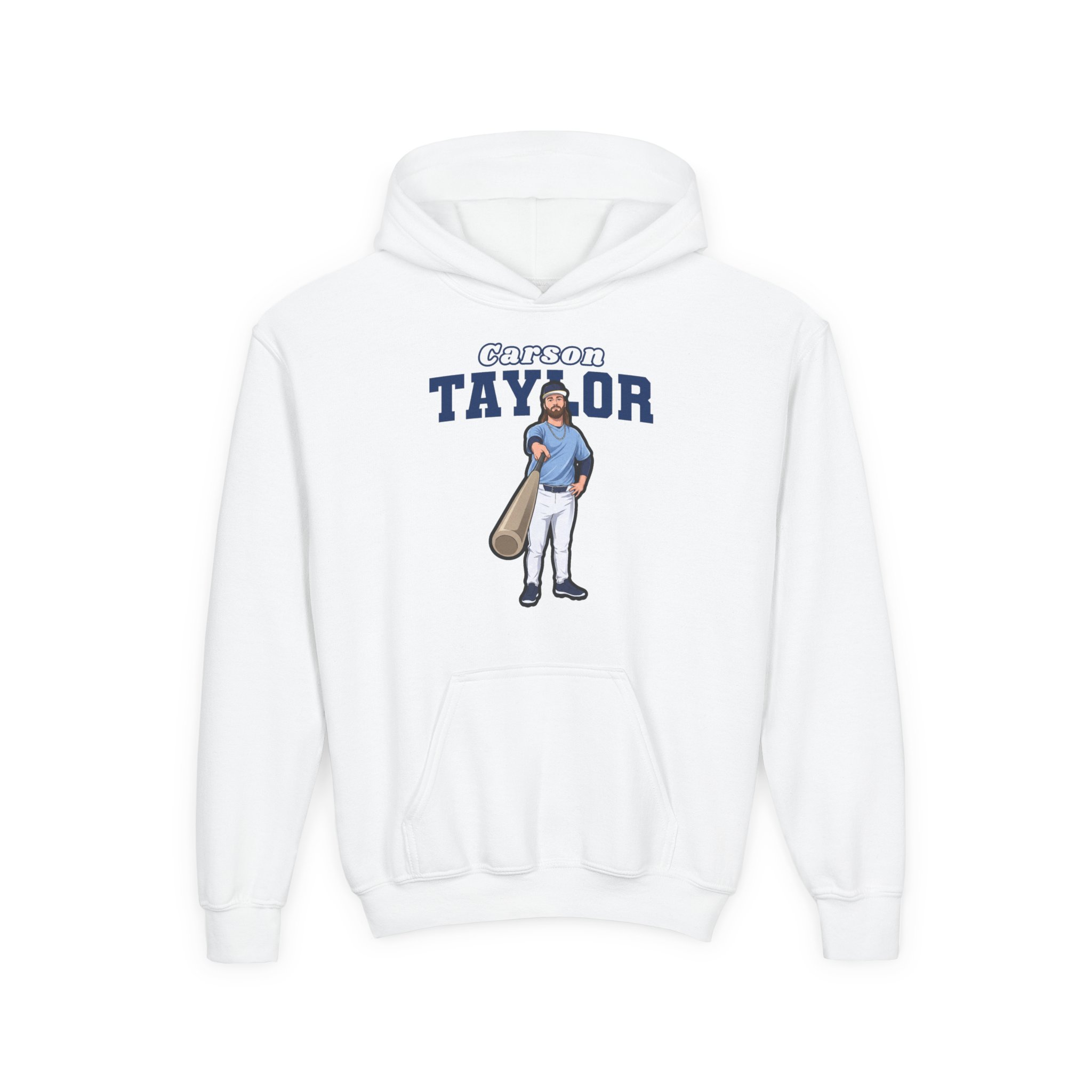 Youth Hoodie — character_name_arch in White
