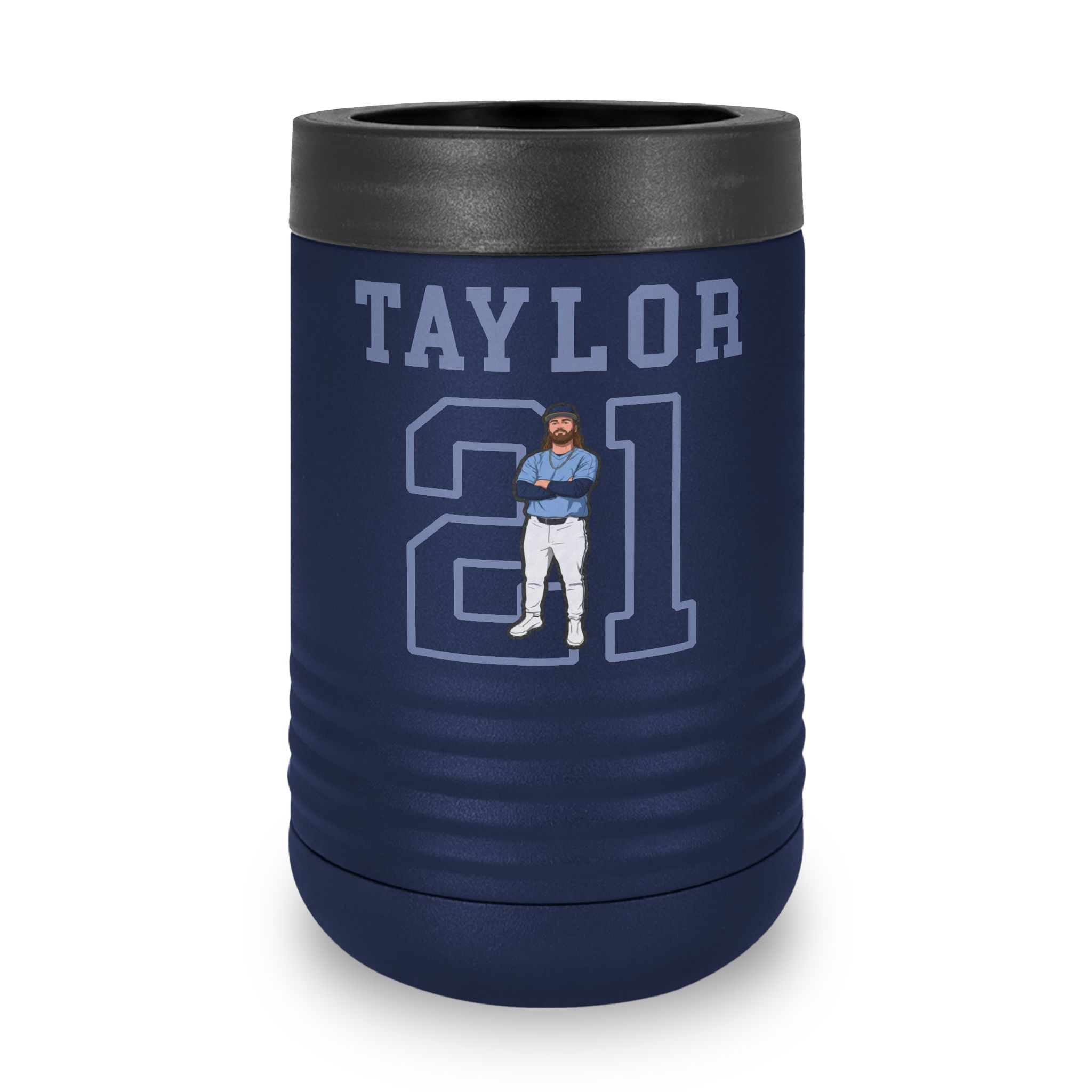 Stainless Can Cooler — character_shirsey in Navy