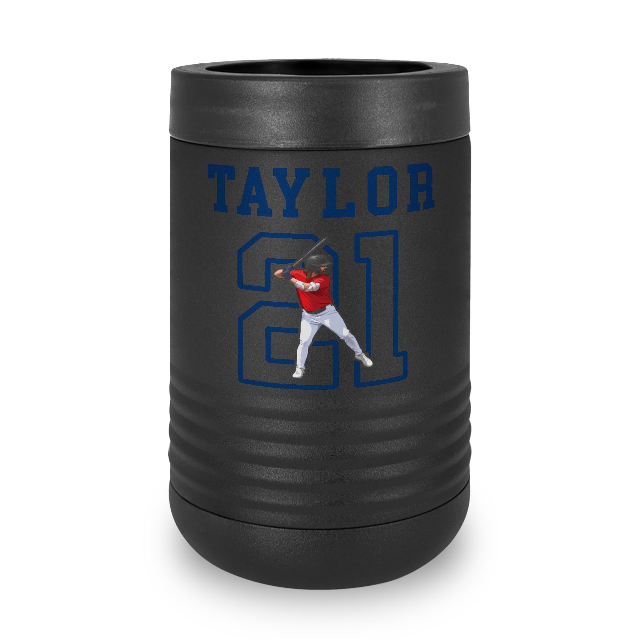 Stainless Can Cooler — character_shirsey in Black
