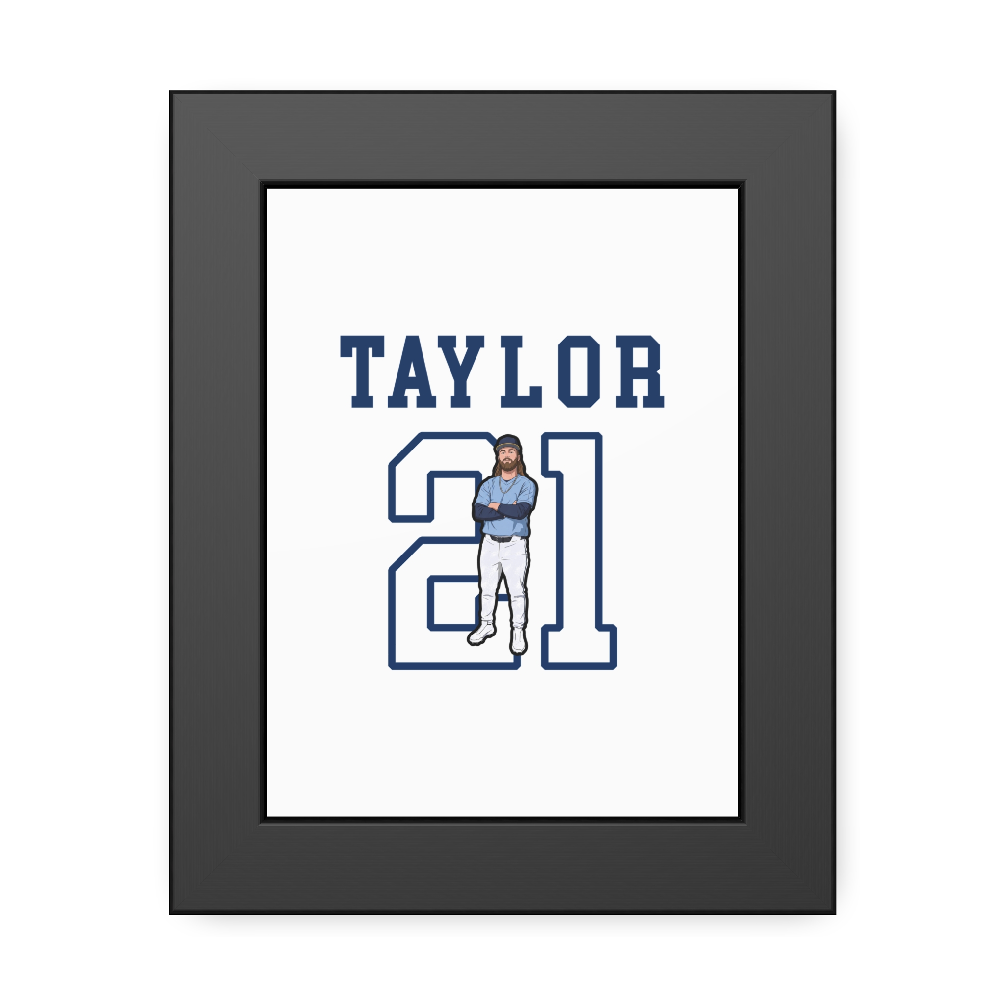 Framed Poster — character_shirsey in Black