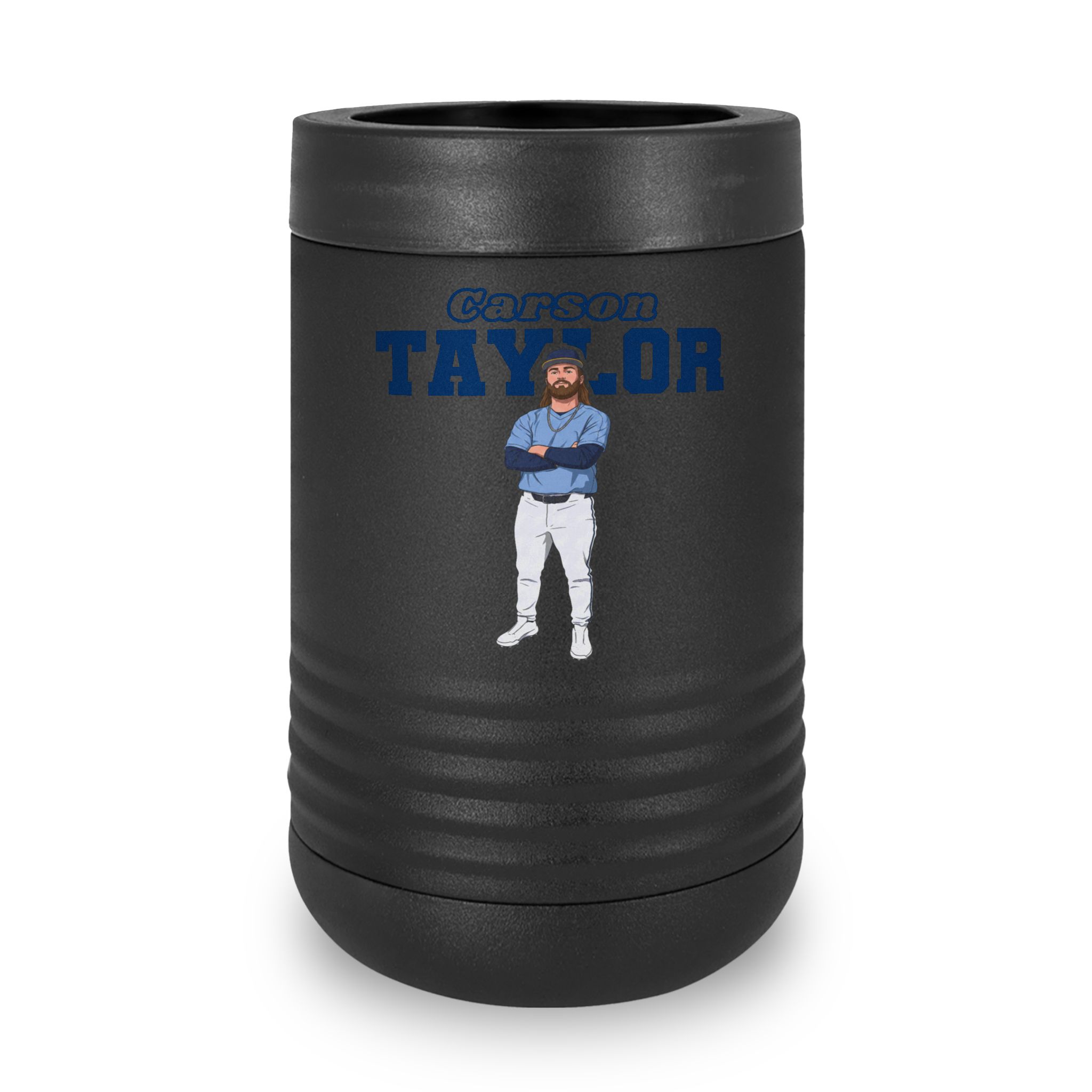 Stainless Can Cooler — character_name_arch in Black