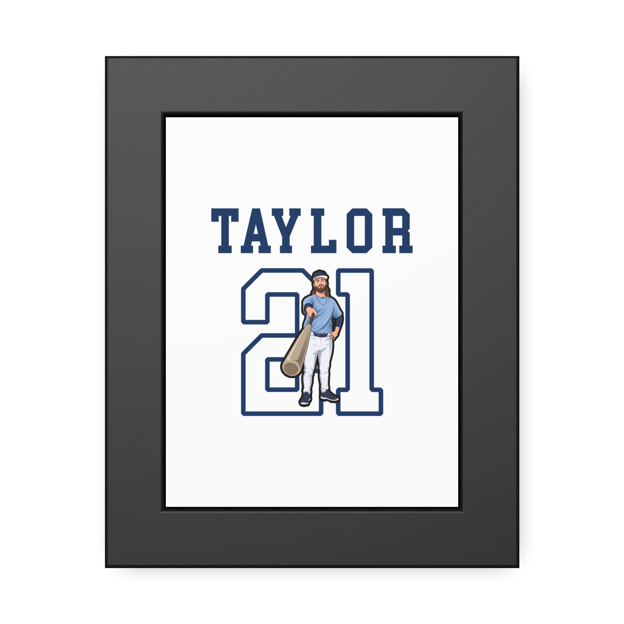 Framed Poster — character_shirsey in Black