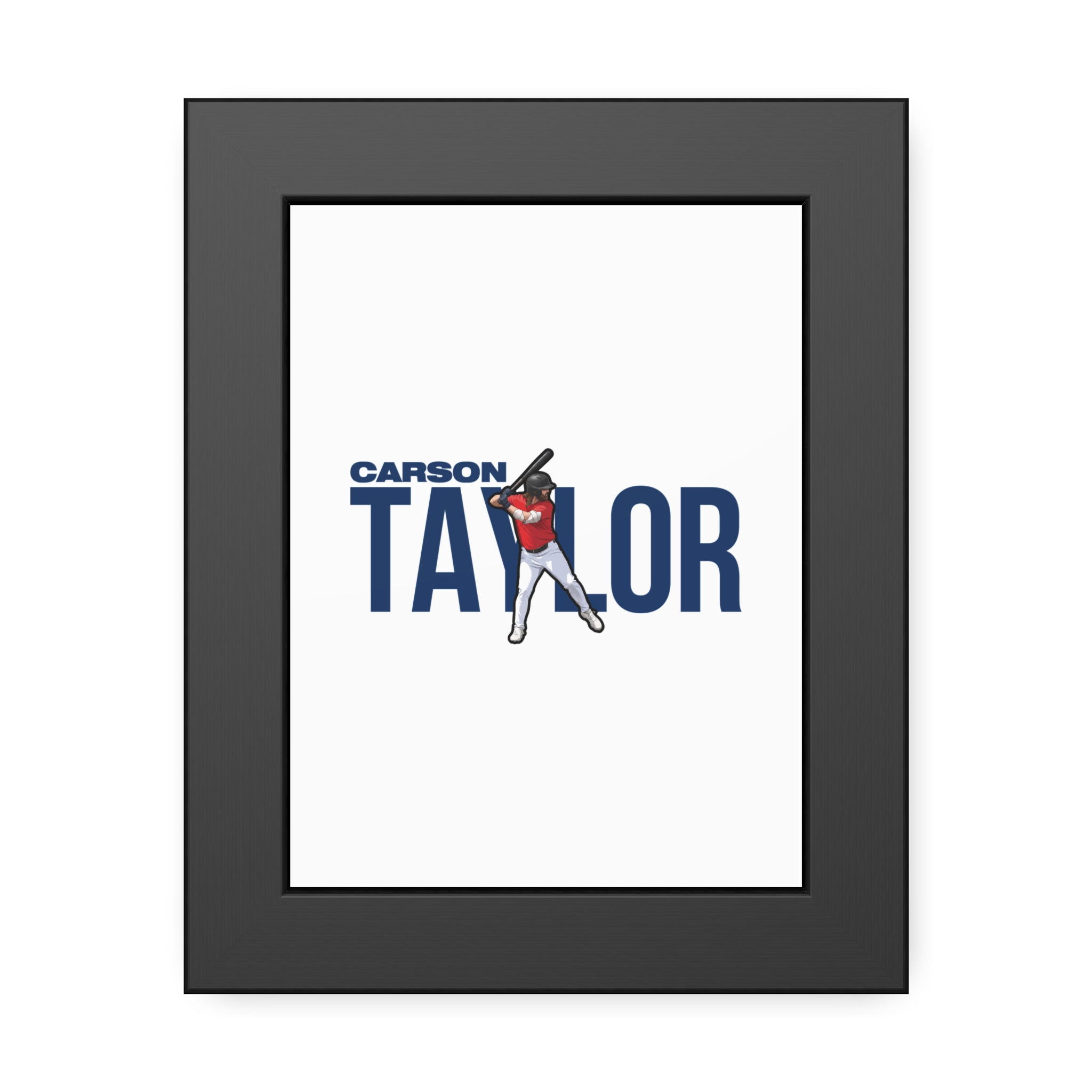 Framed Poster — character_player_name in Black