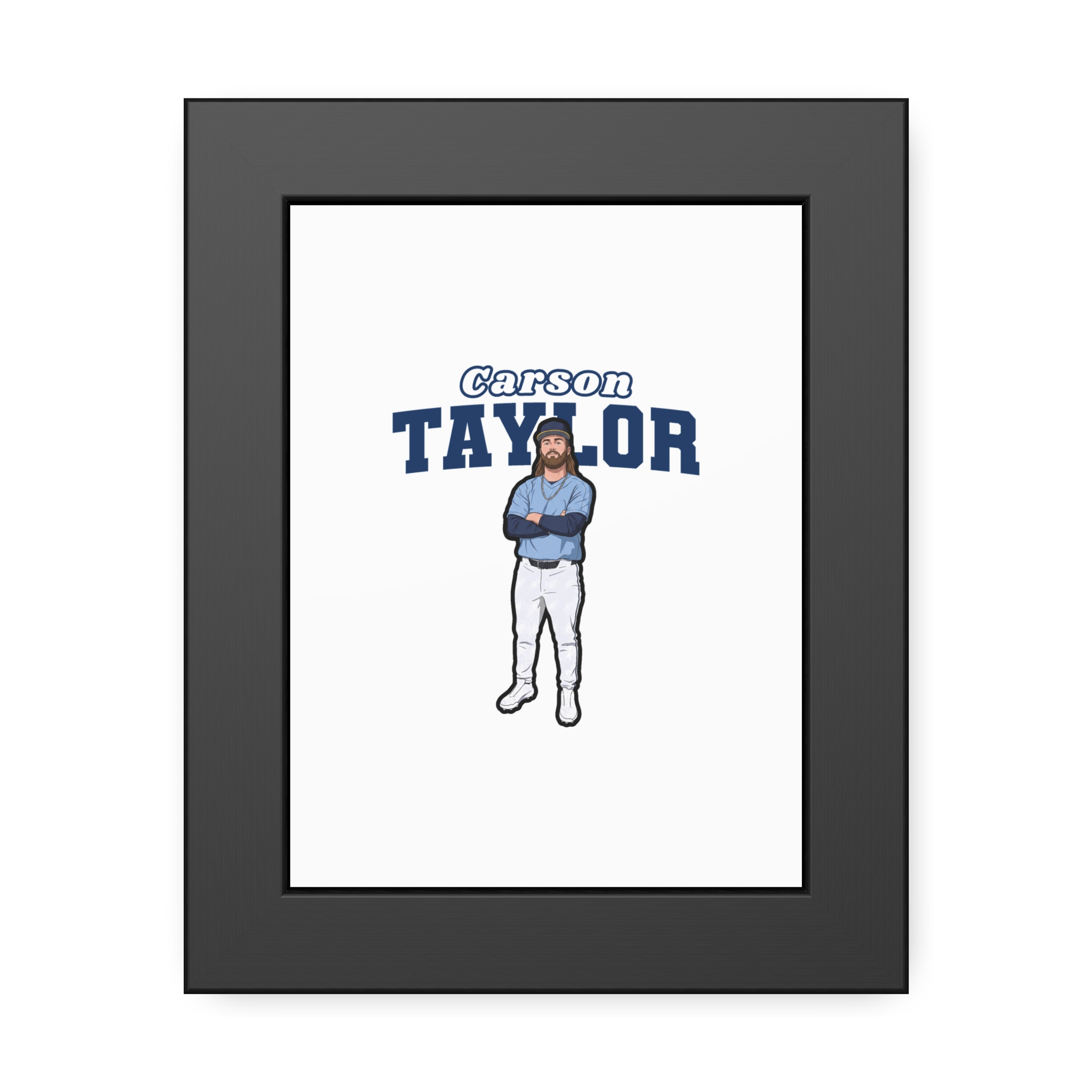 Framed Poster — character_name_arch in Black