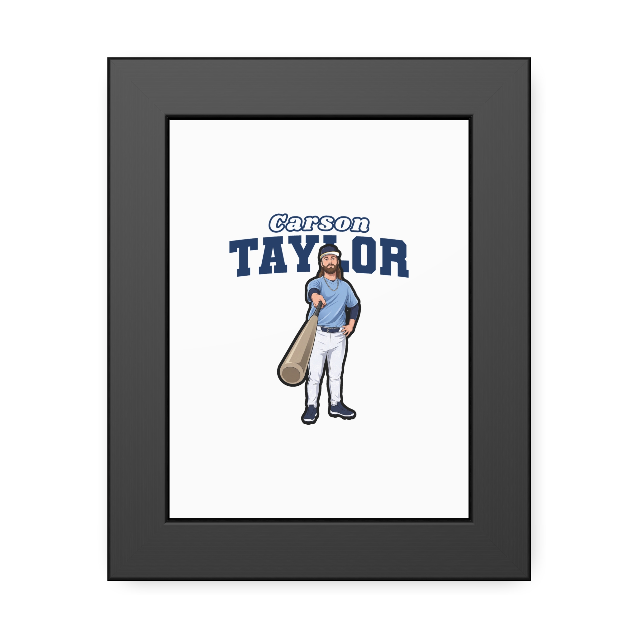 Framed Poster — character_name_arch in Black