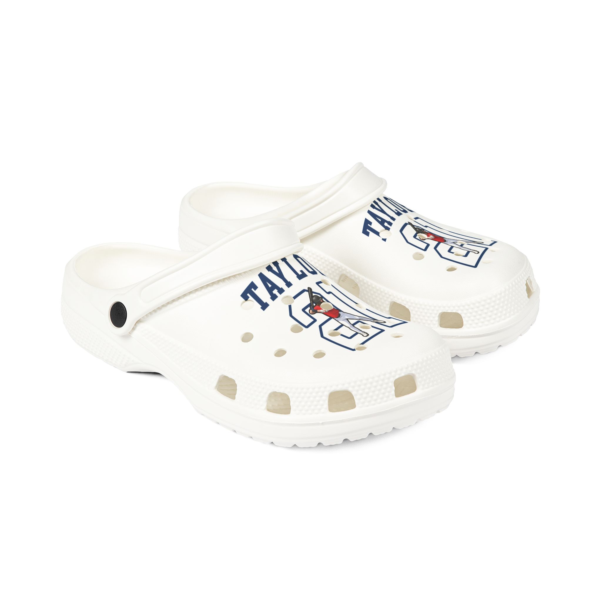 Rubber Clogs — character_shirsey in White