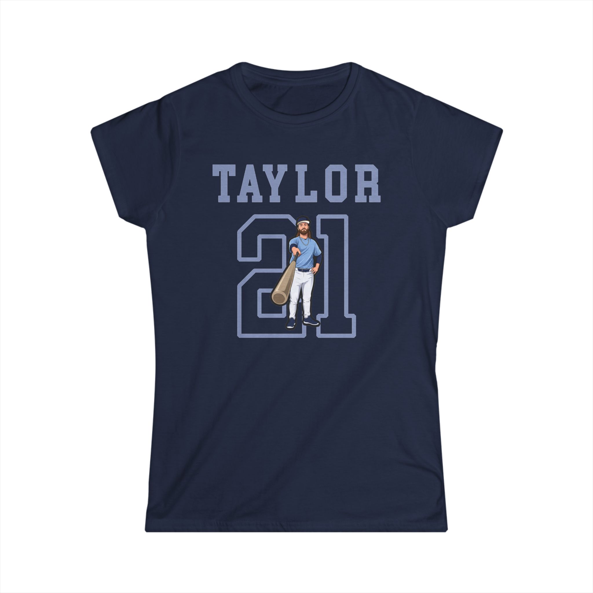 Women's Softstyle Tee — character_shirsey in Navy