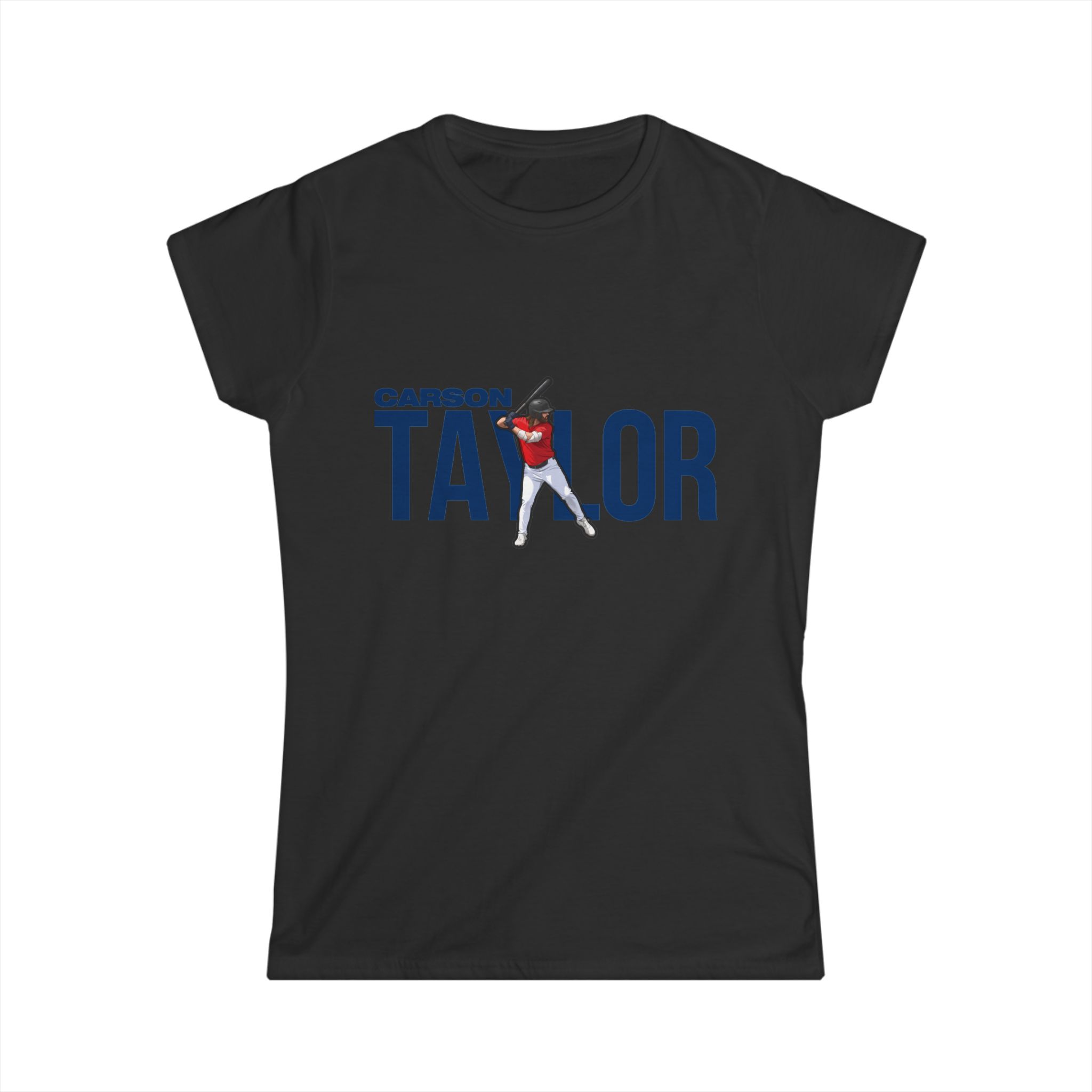Women's Softstyle Tee — character_player_name in Black