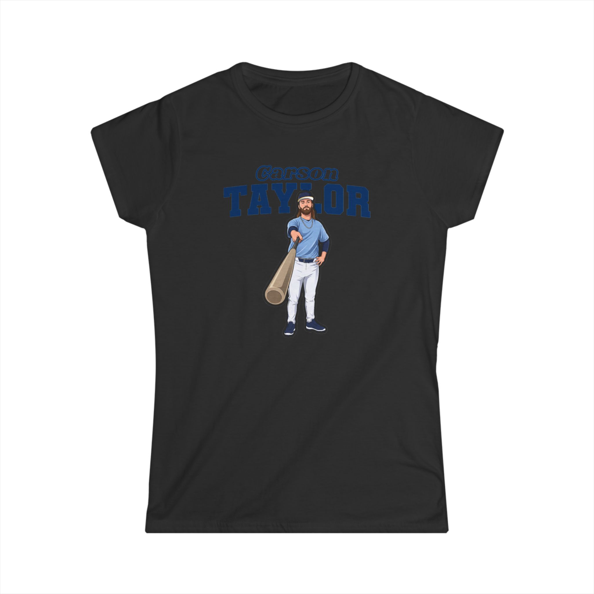 Women's Softstyle Tee — character_name_arch in Black