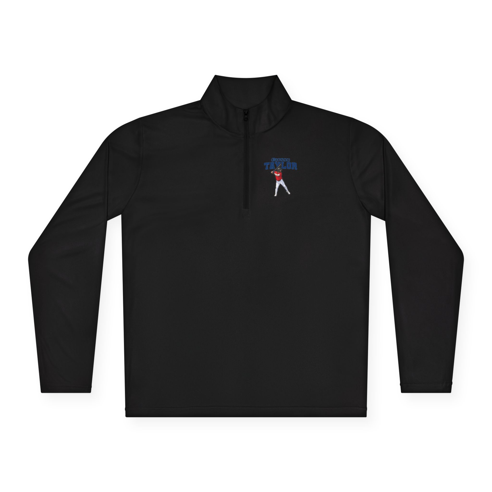 Q-Zip Pullover — character_name_arch in Black