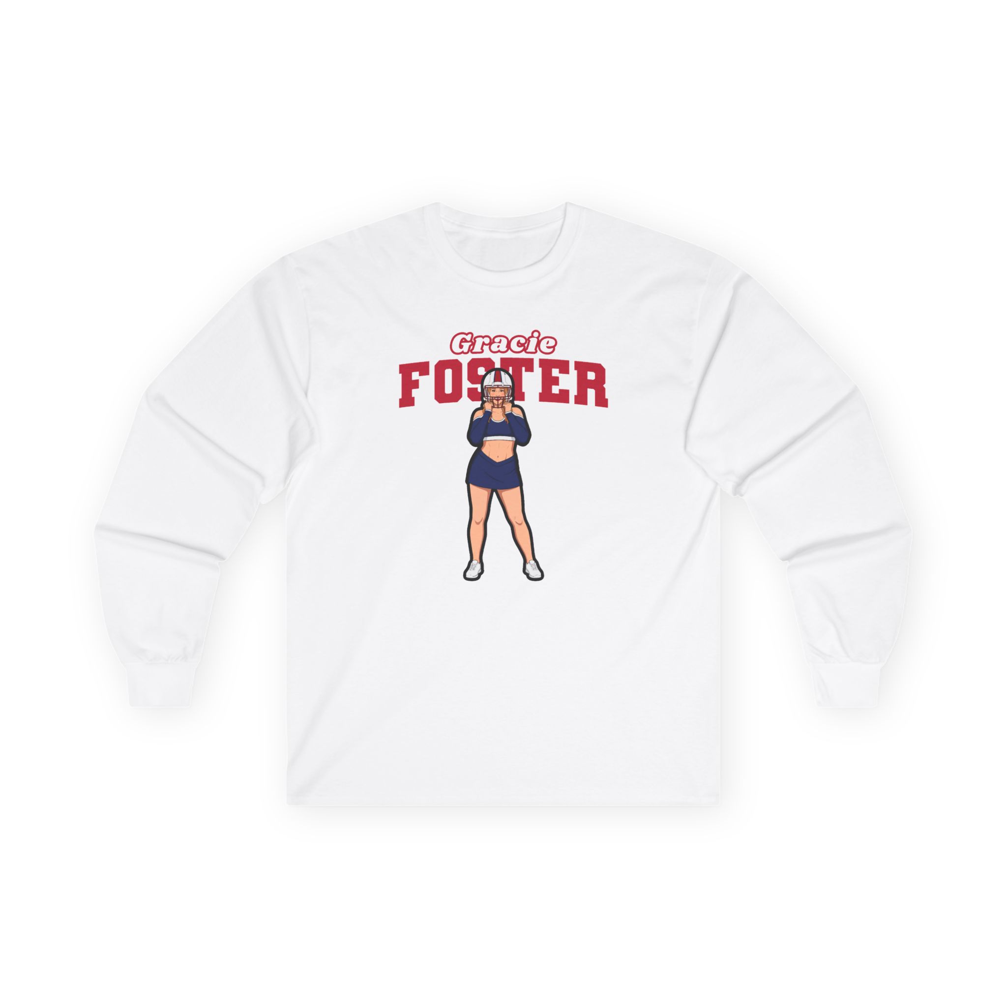 Long Sleeve Tee — character_name_arch in White