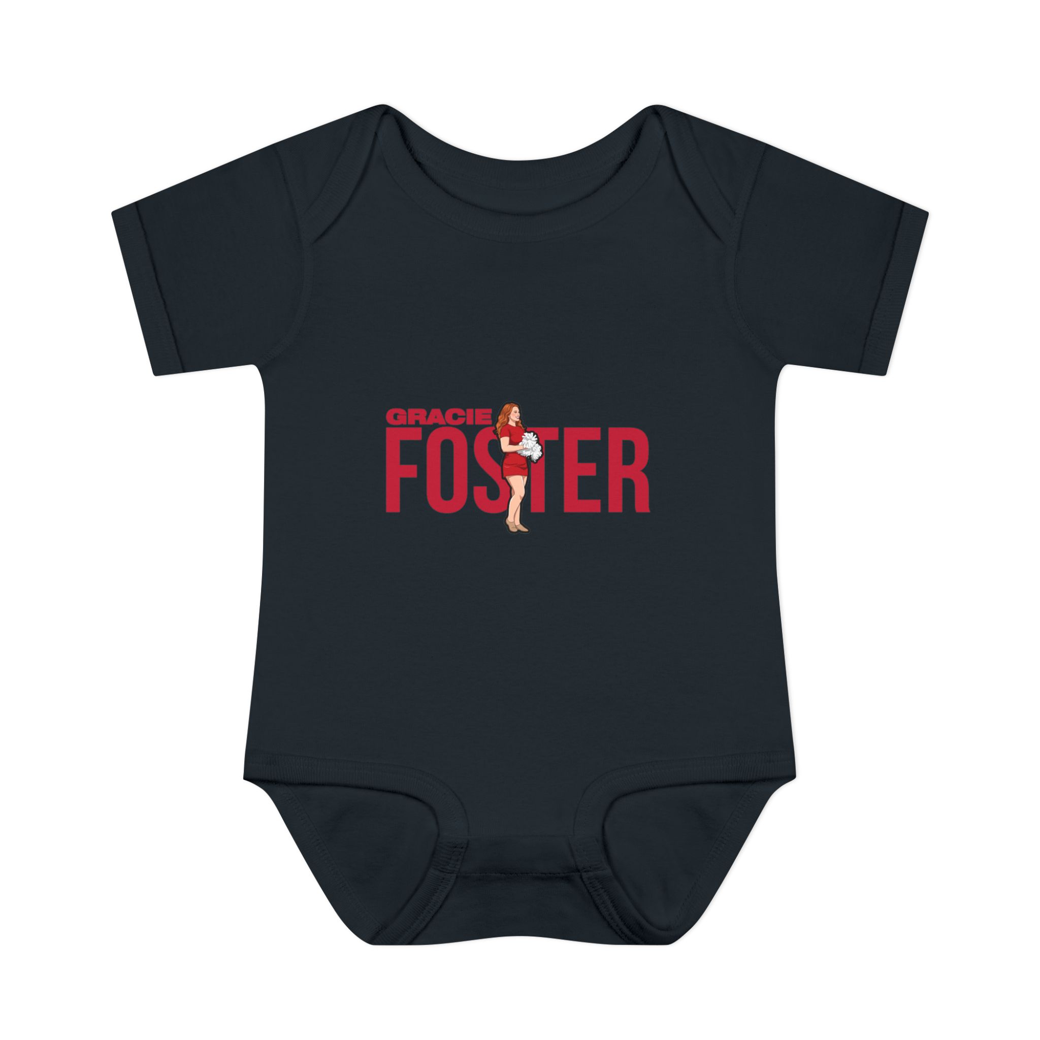 Baby Onesie — character_player_name in Black