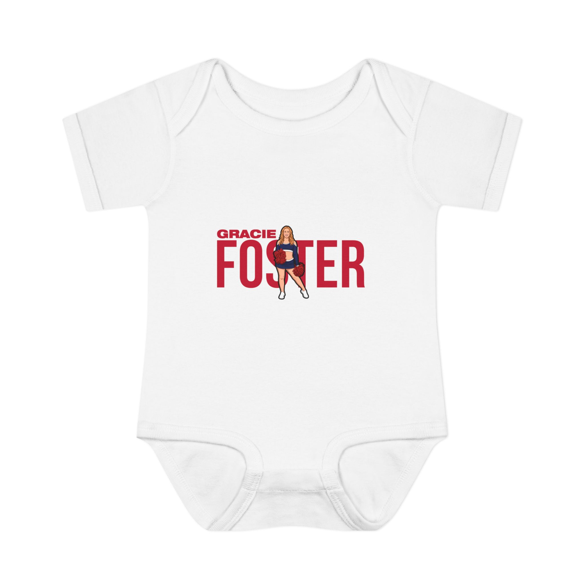Baby Onesie — character_player_name in White