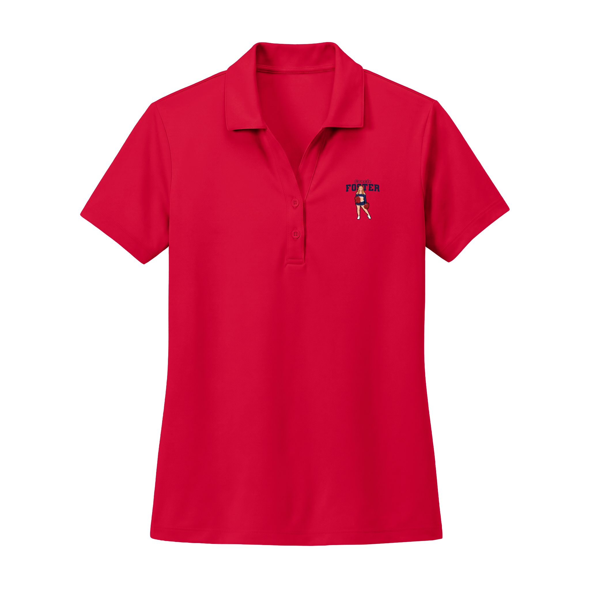 Women's Polo — character_name_arch in Red