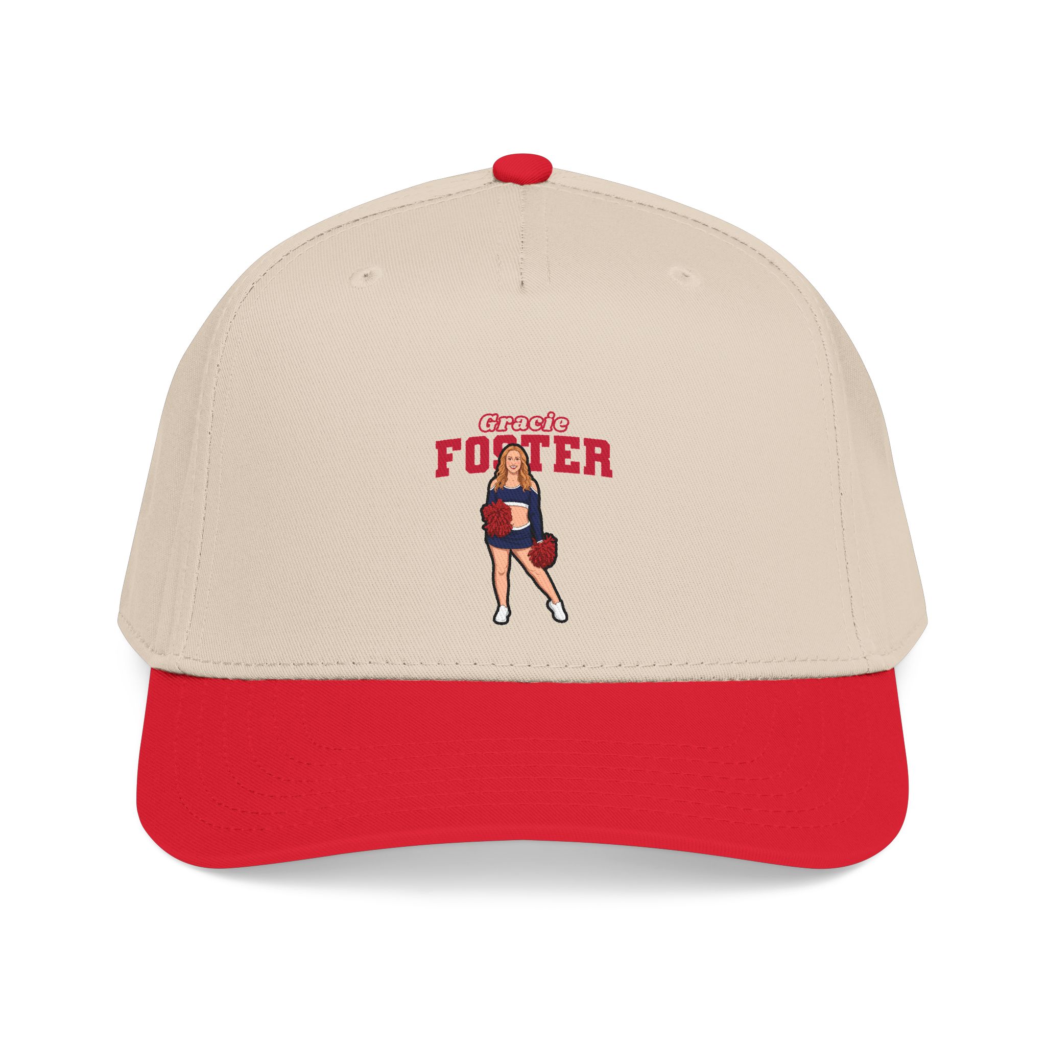 Baseball Cap — character_name_arch in Red / Natural