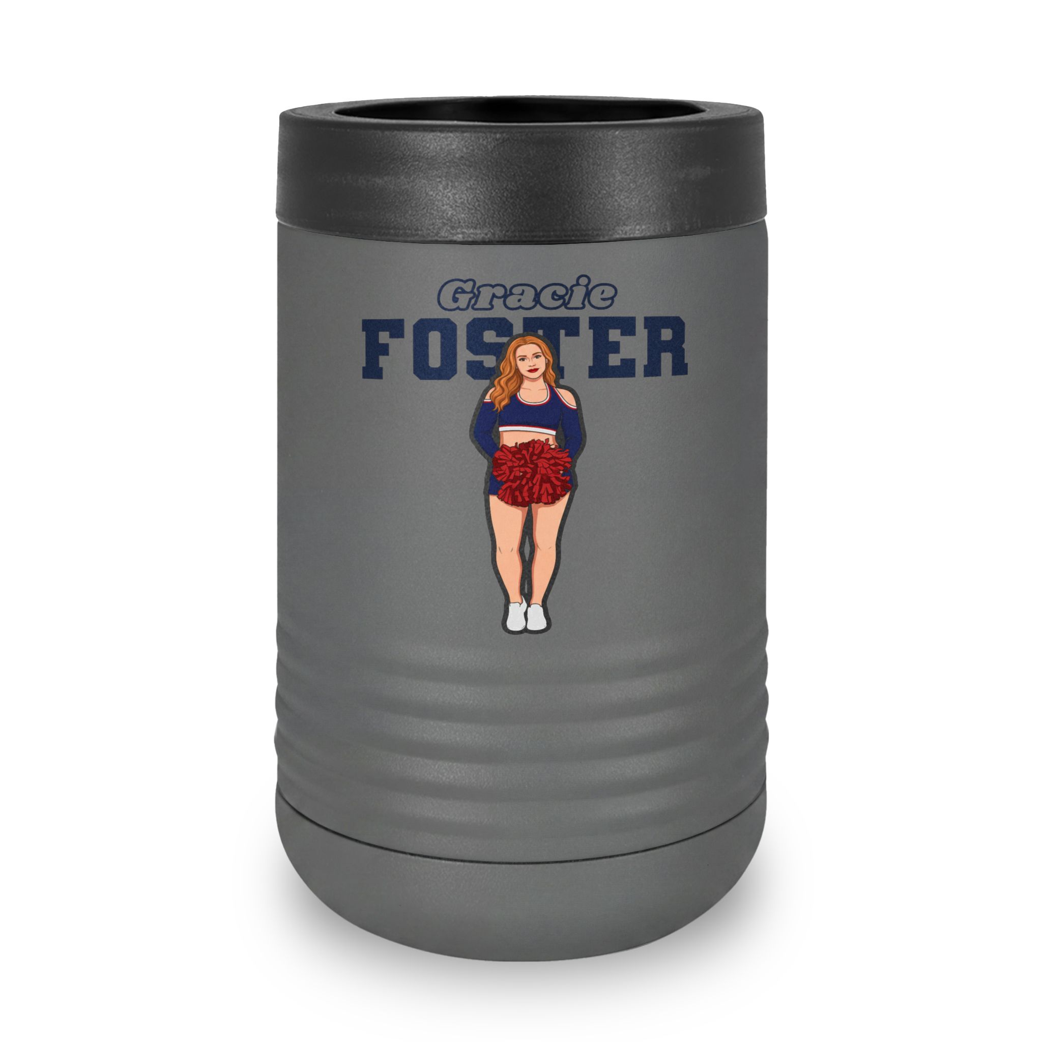 Stainless Can Cooler — character_name_arch in Grey