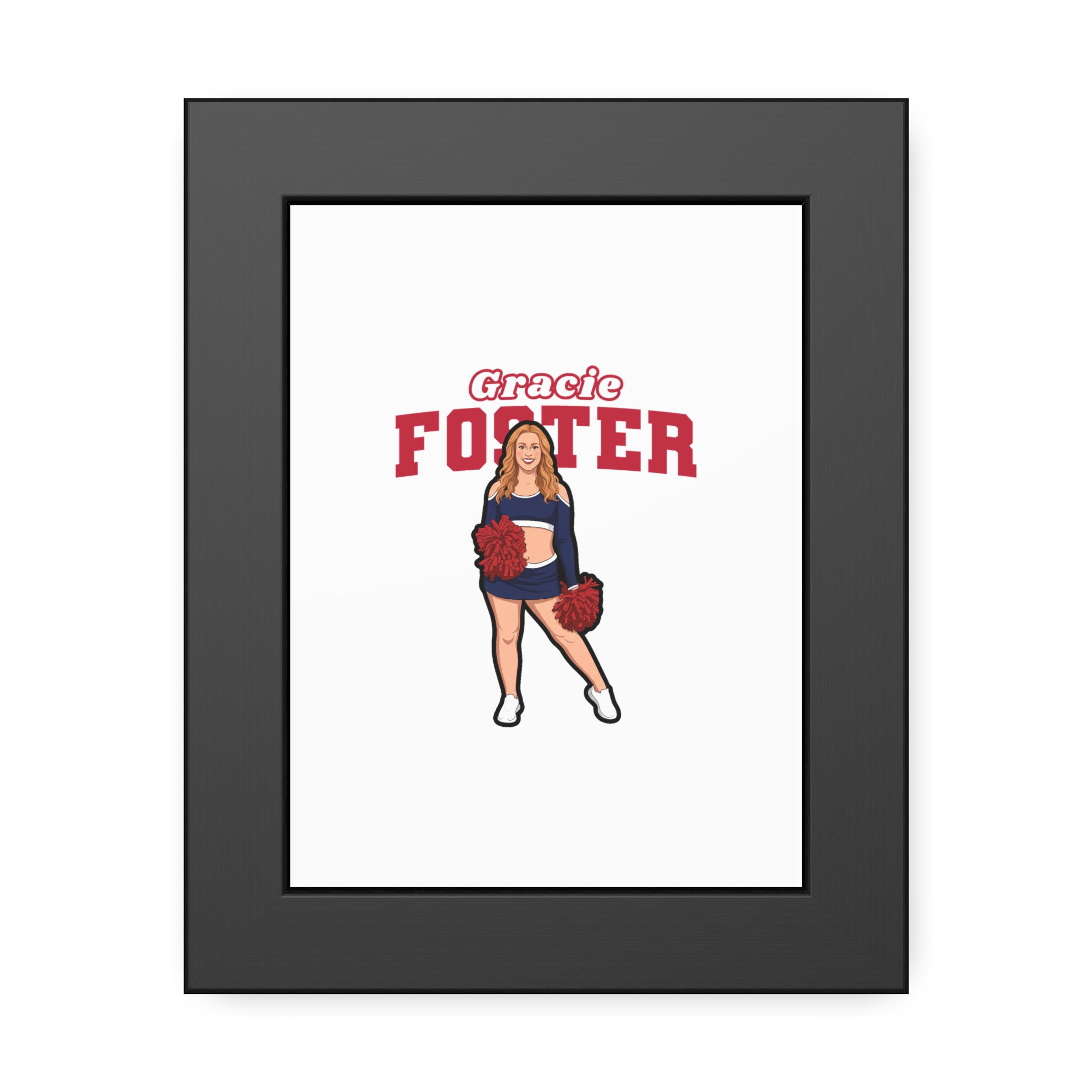 Framed Poster — character_name_arch in Black