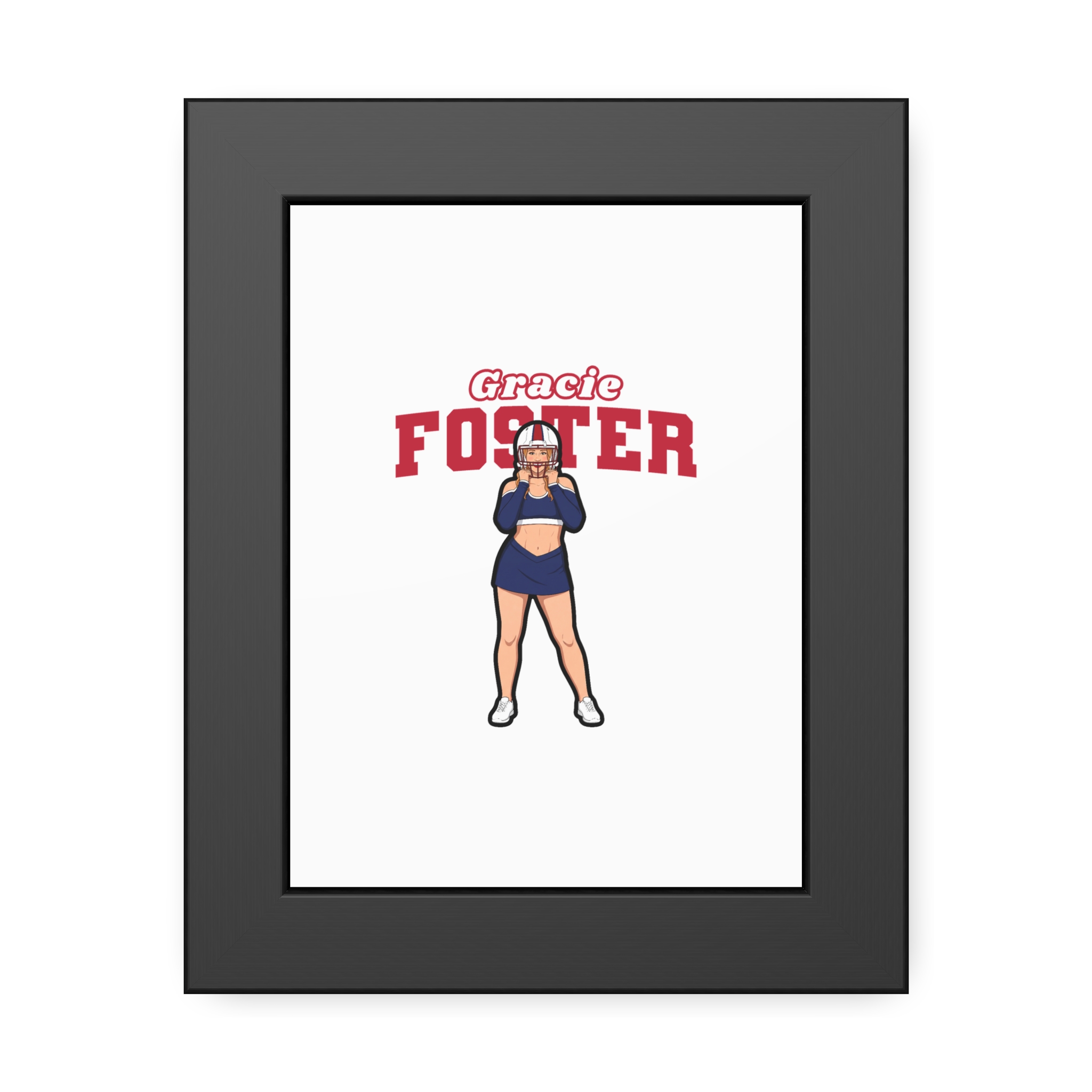 Framed Poster — character_name_arch in Black
