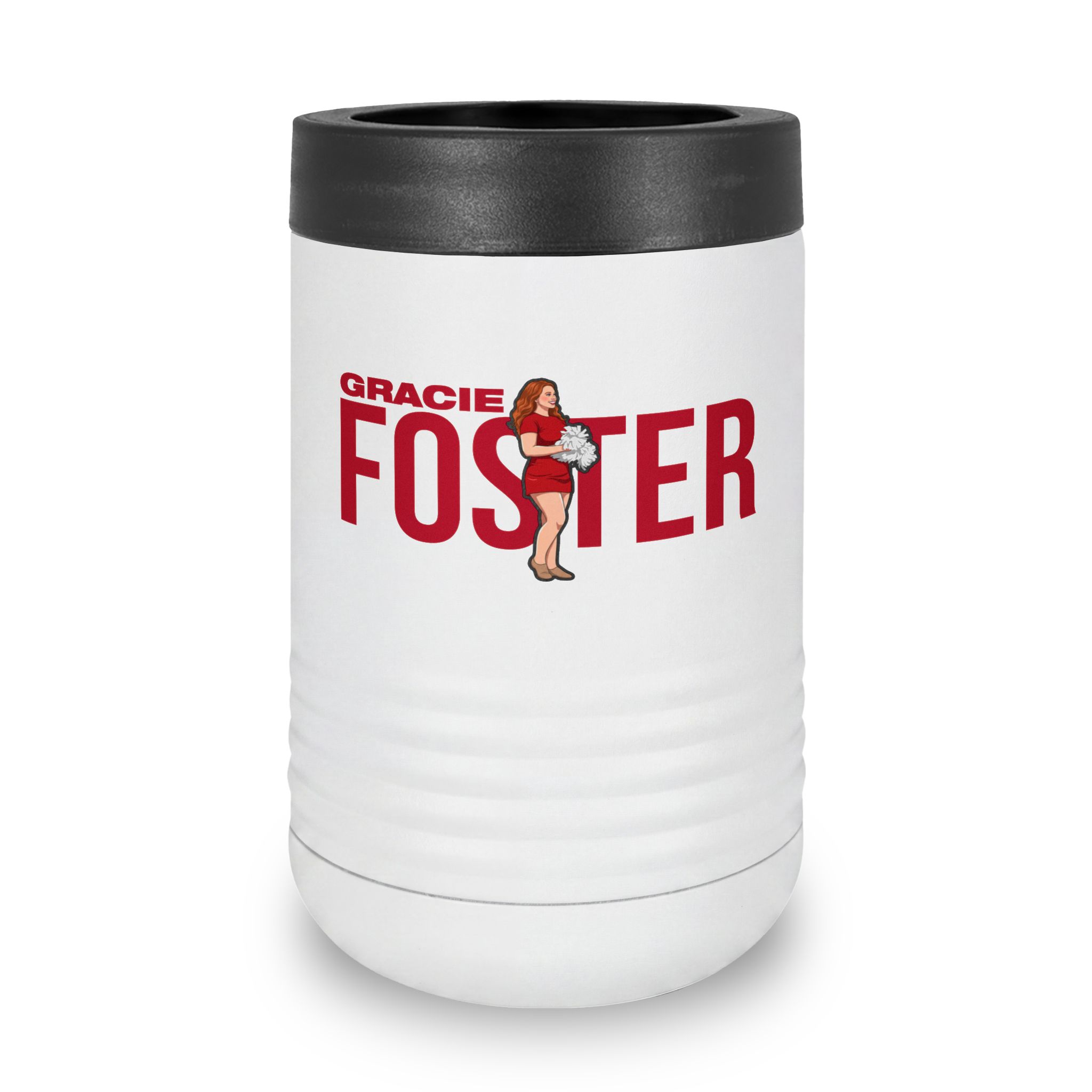 Stainless Can Cooler — character_player_name in White