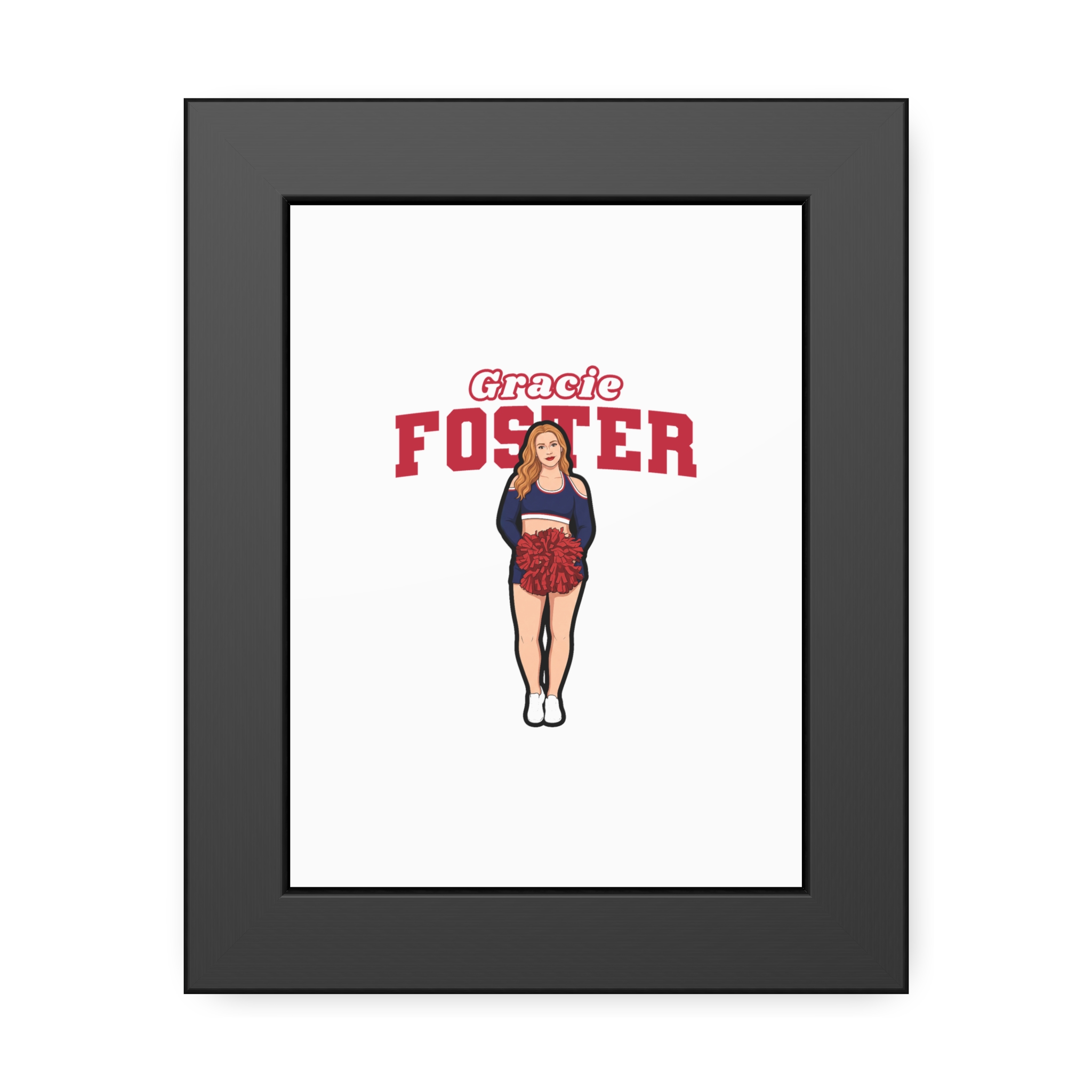 Framed Poster — character_name_arch in Black