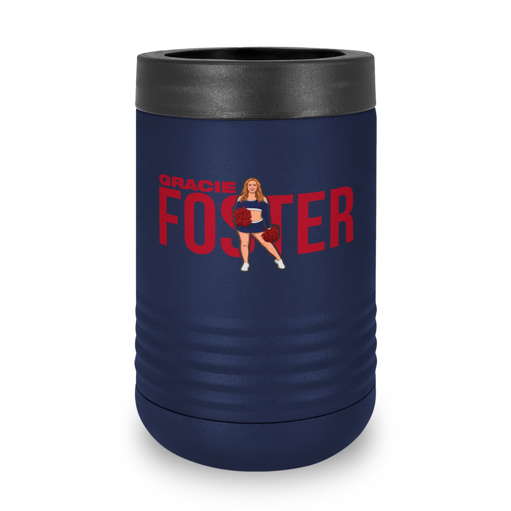 Stainless Can Cooler — character_player_name in Navy