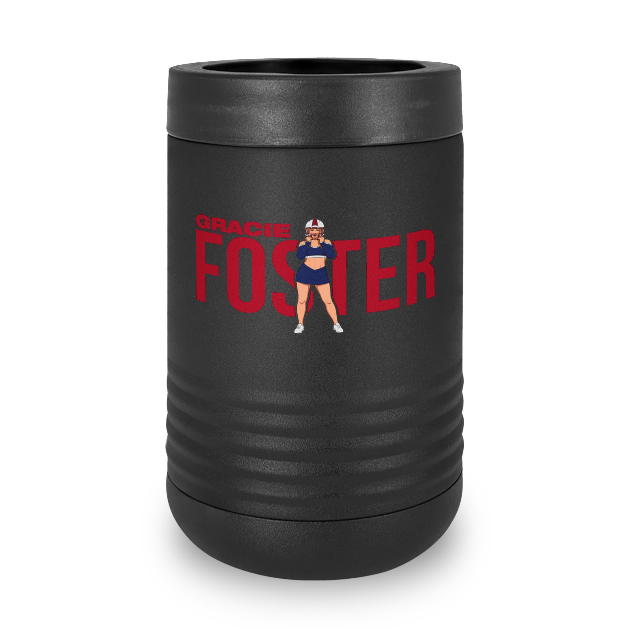 Stainless Can Cooler — character_player_name in Black