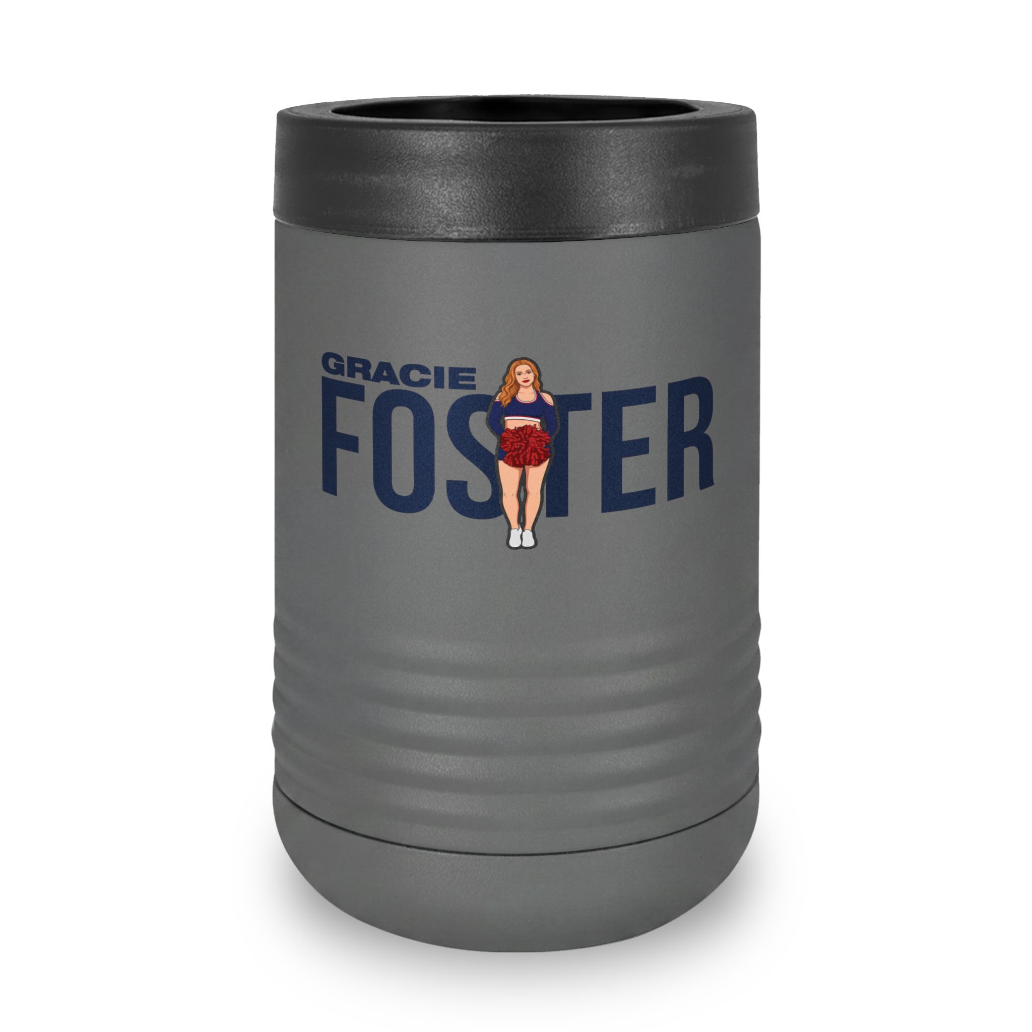 Stainless Can Cooler — character_player_name in Grey
