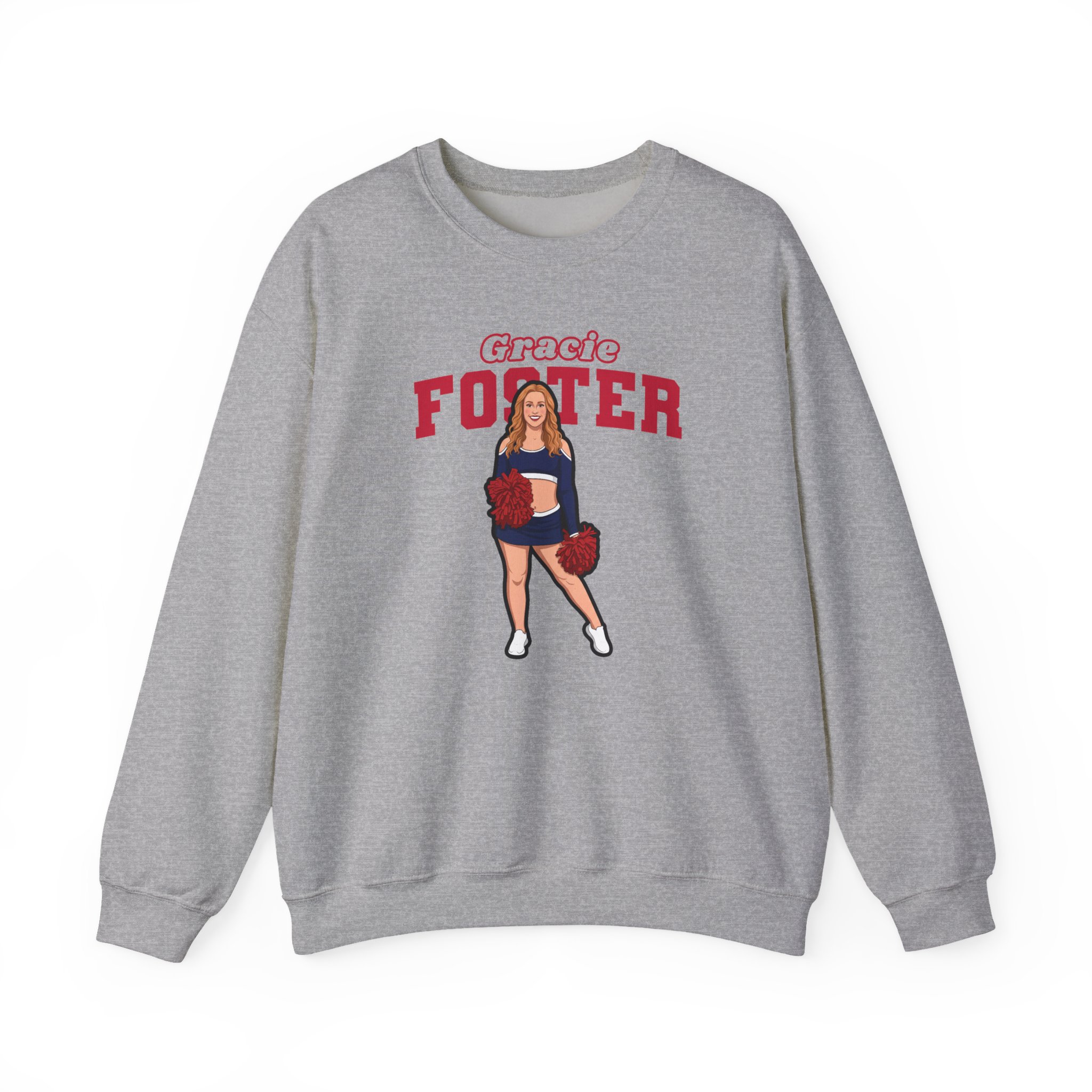 Crewneck Sweatshirt — character_name_arch in Grey
