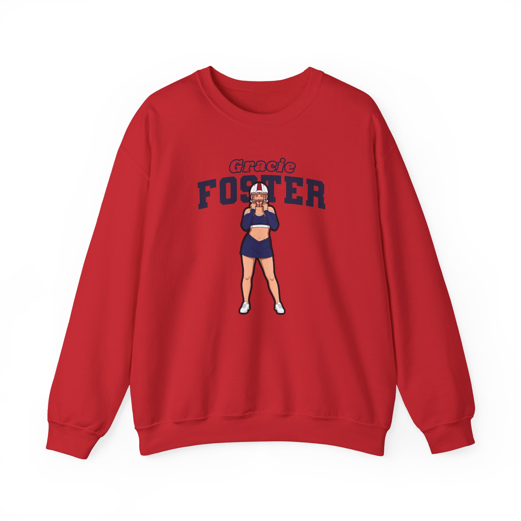 Crewneck Sweatshirt — character_name_arch in Red