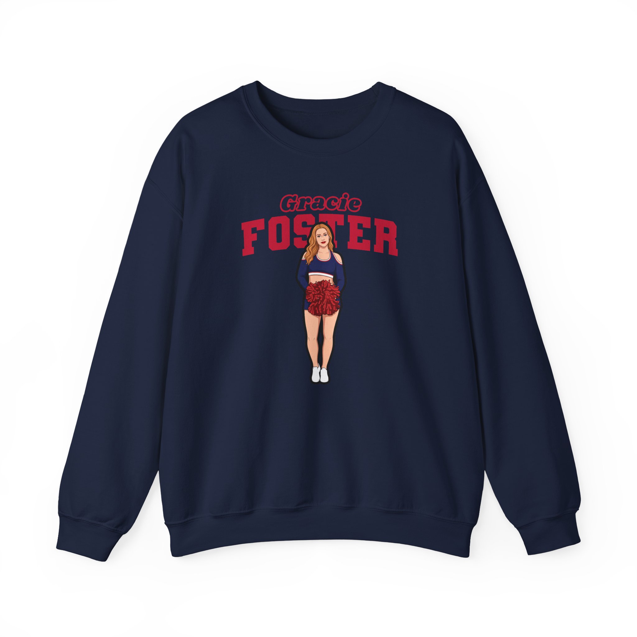 Crewneck Sweatshirt — character_name_arch in Navy