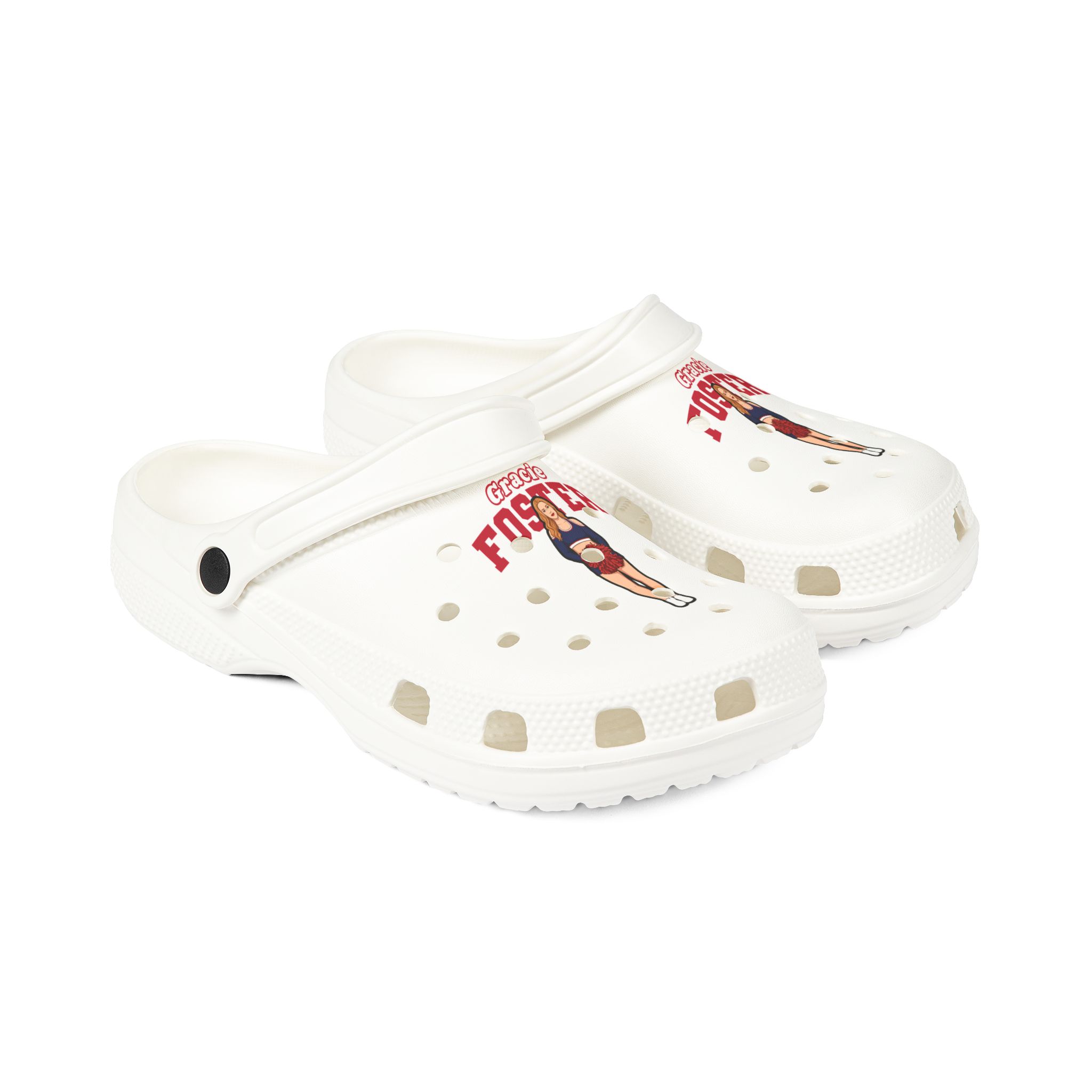Rubber Clogs — character_name_arch in White