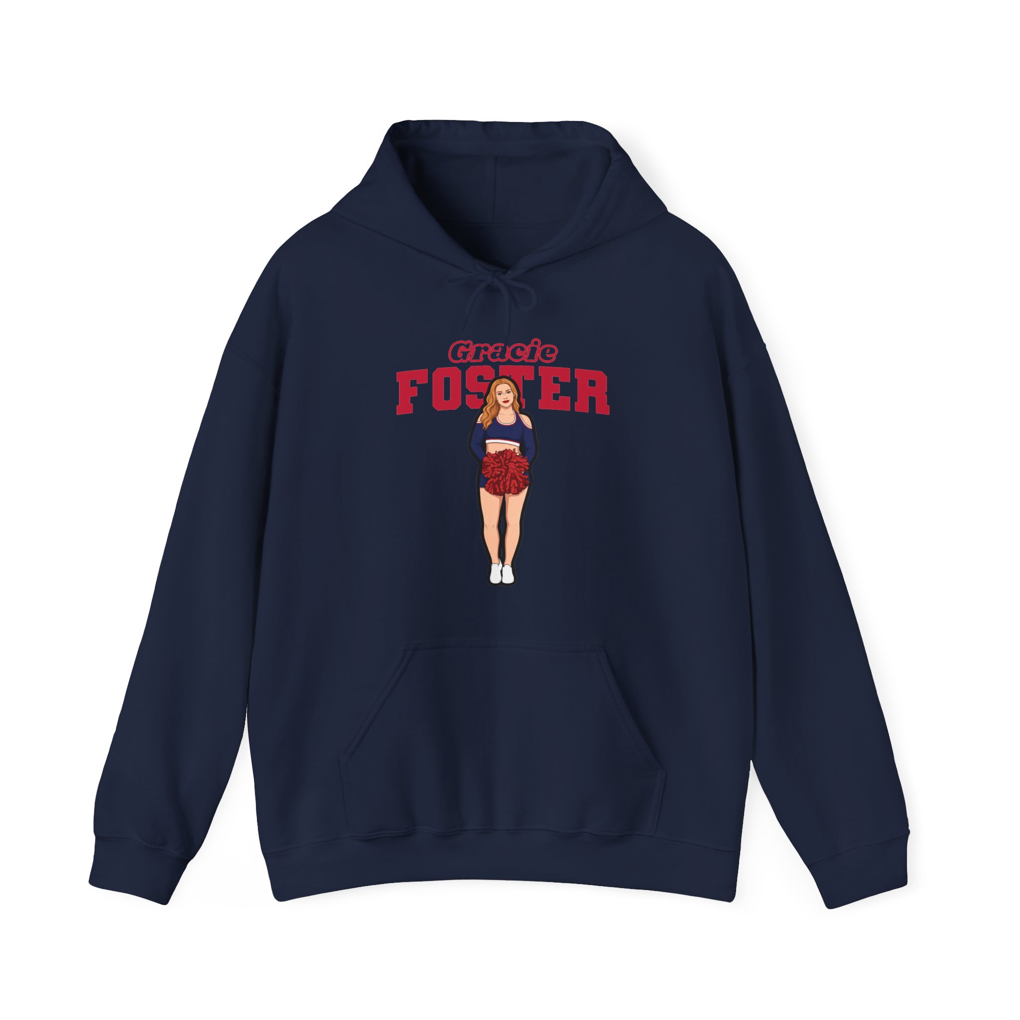 Hoodie — character_name_arch in Navy
