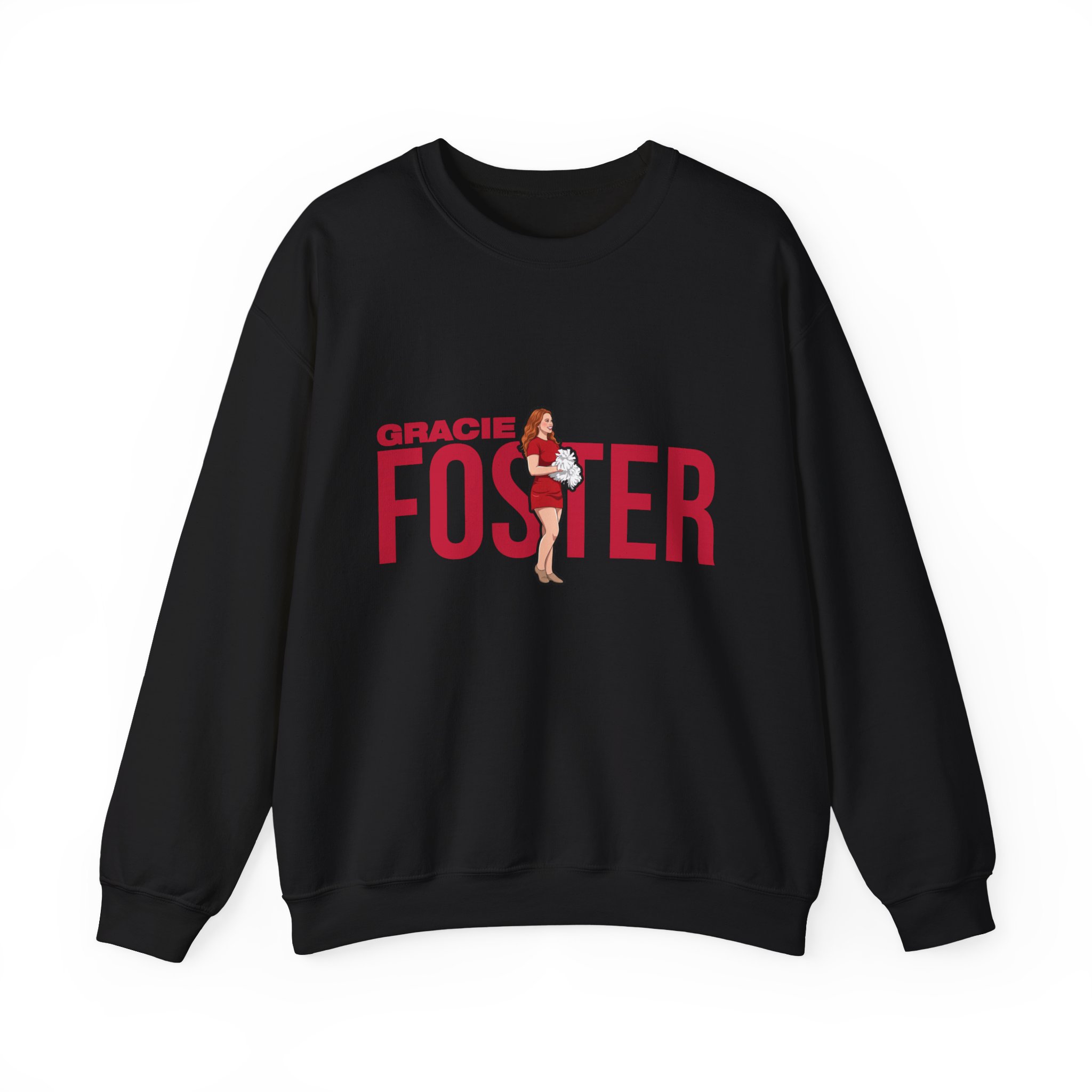 Crewneck Sweatshirt — character_player_name in Black