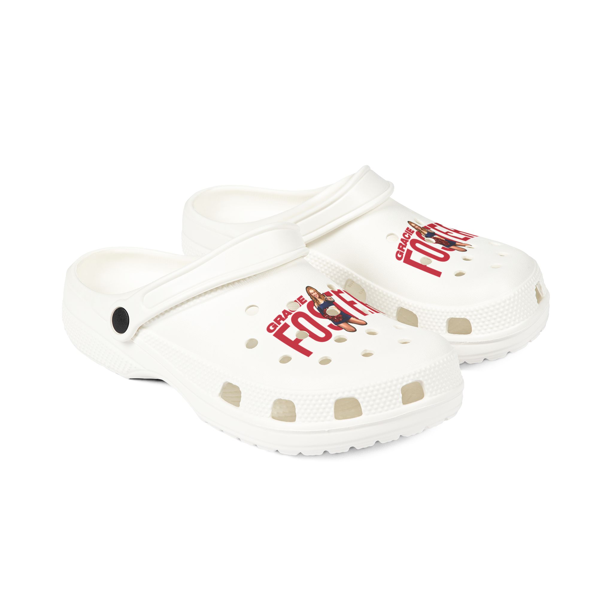 Rubber Clogs — character_player_name in White