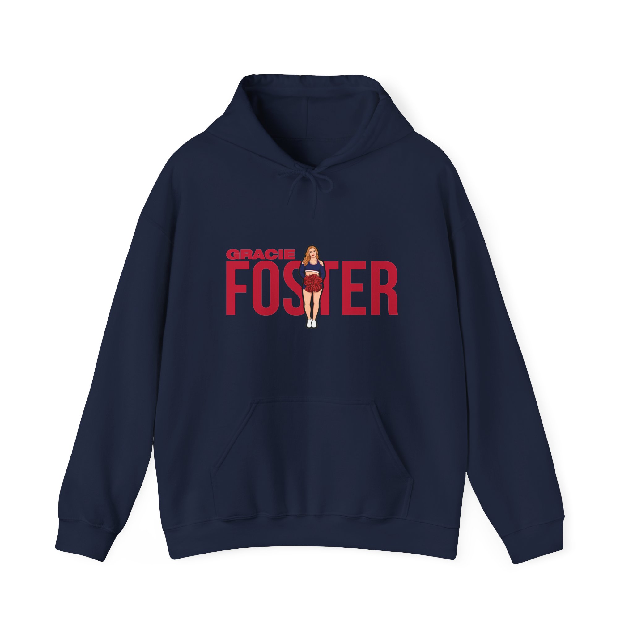 Hoodie — character_player_name in Navy